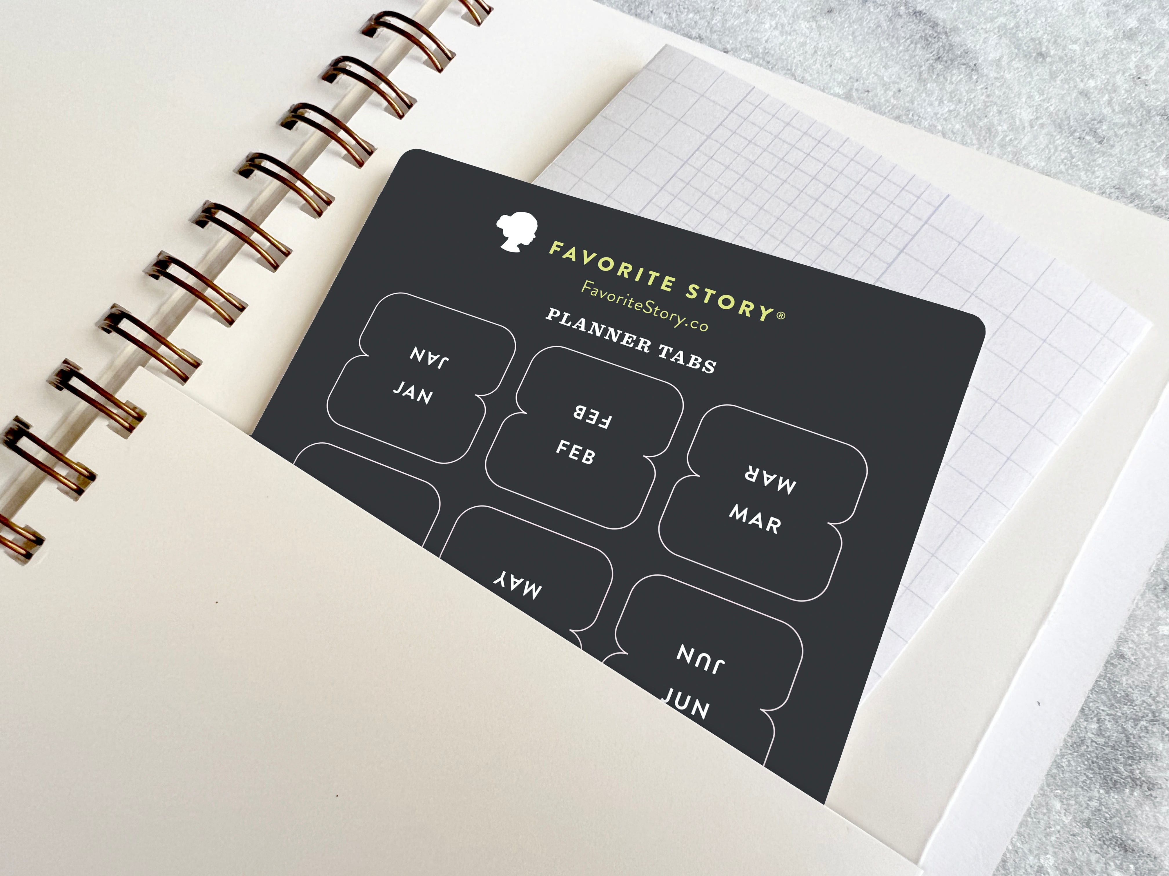 Favorite Story Hardcover Planner Blank Cover 12-Month Planner - Black Hard Cover