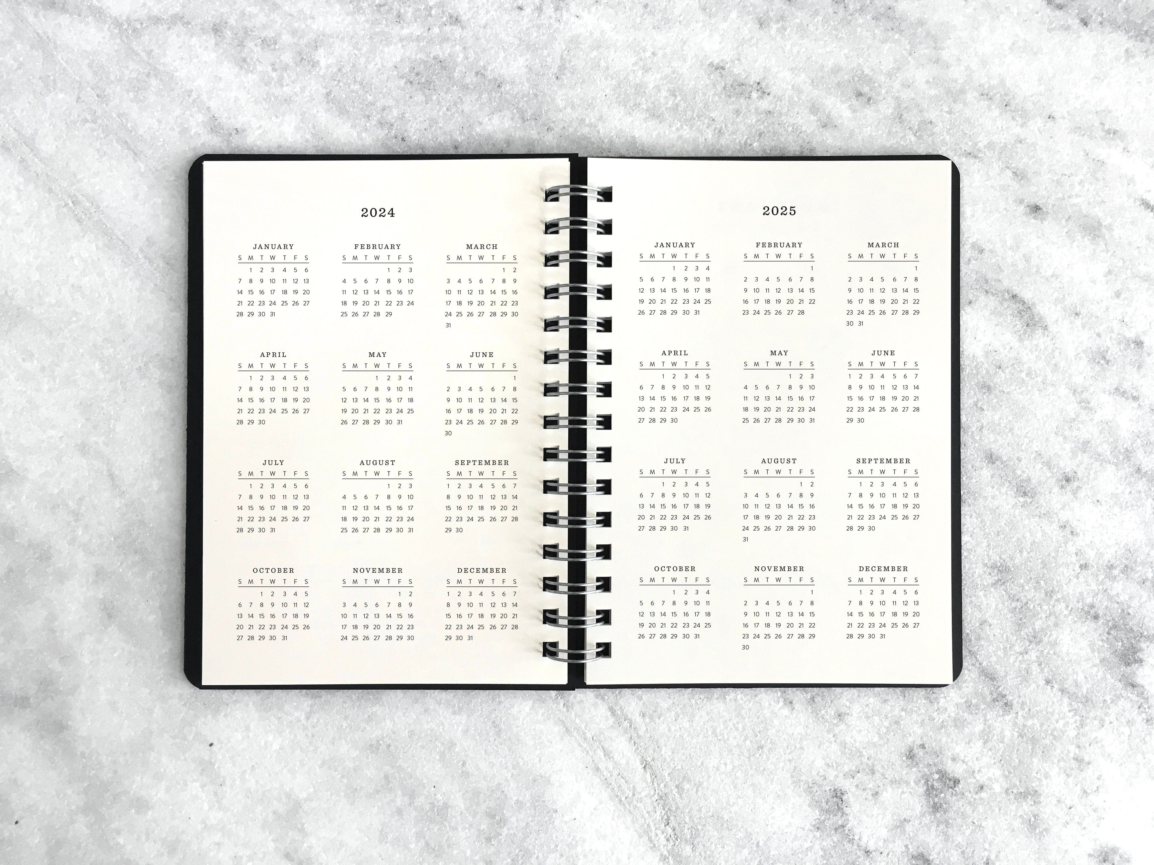Favorite Story Hardcover Planner Blank Cover 12-Month Planner - Black Hard Cover