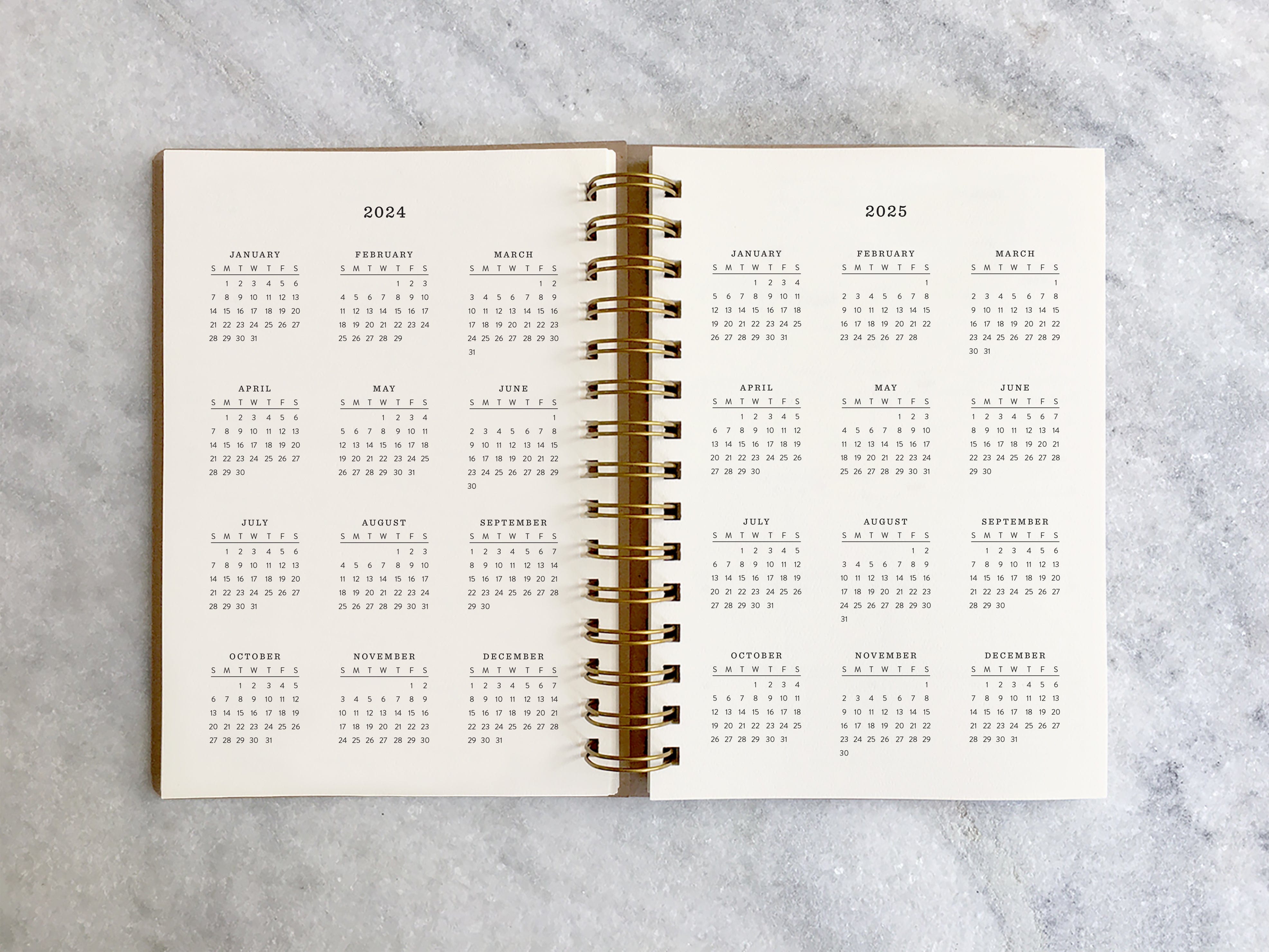 Favorite Story Hardcover Planner "2024" 12-Month Planner - Kraft Hard Cover