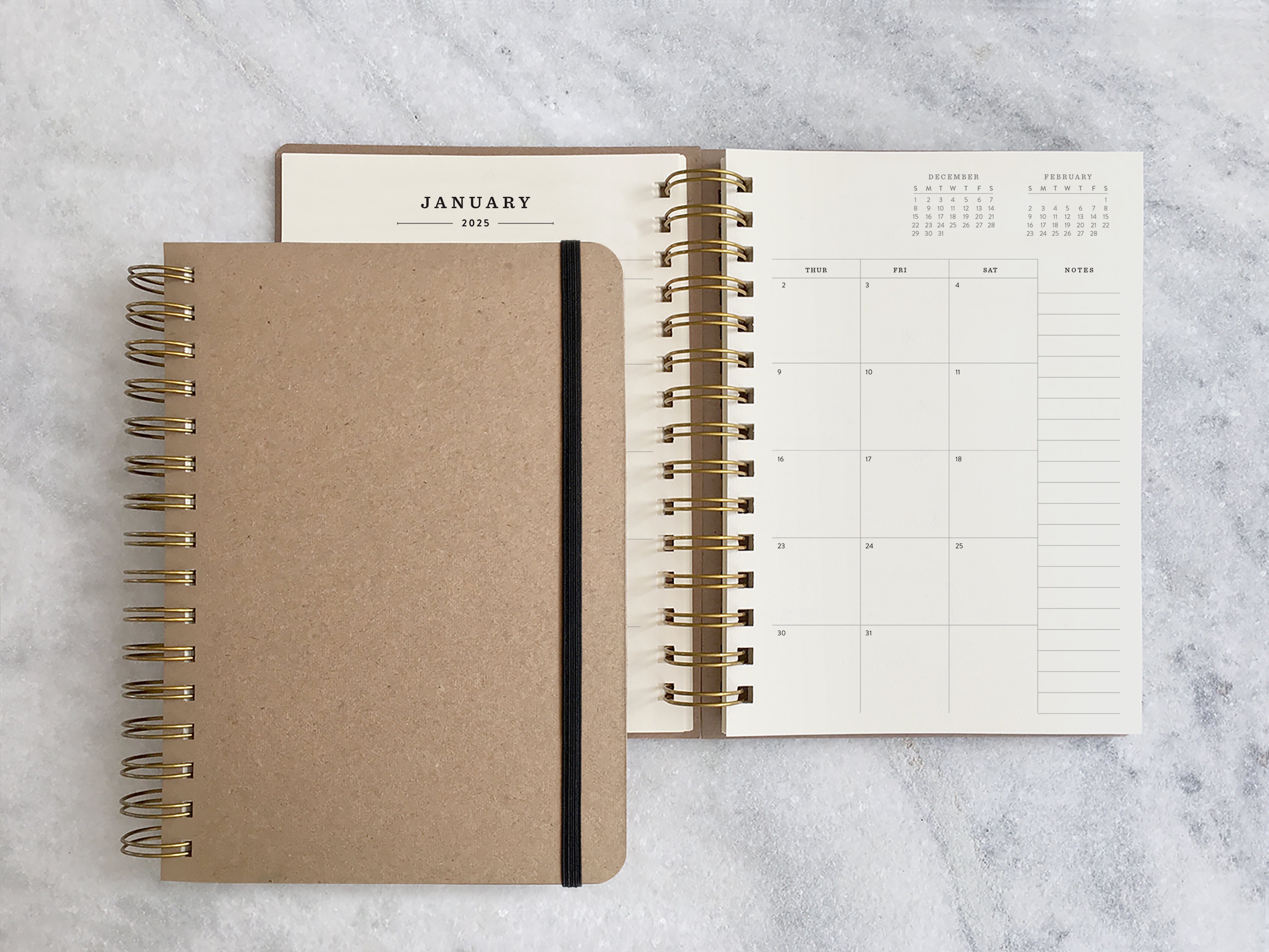 Favorite Story Hardcover Planner Blank Cover 12-Month Planner - Kraft Hard Cover