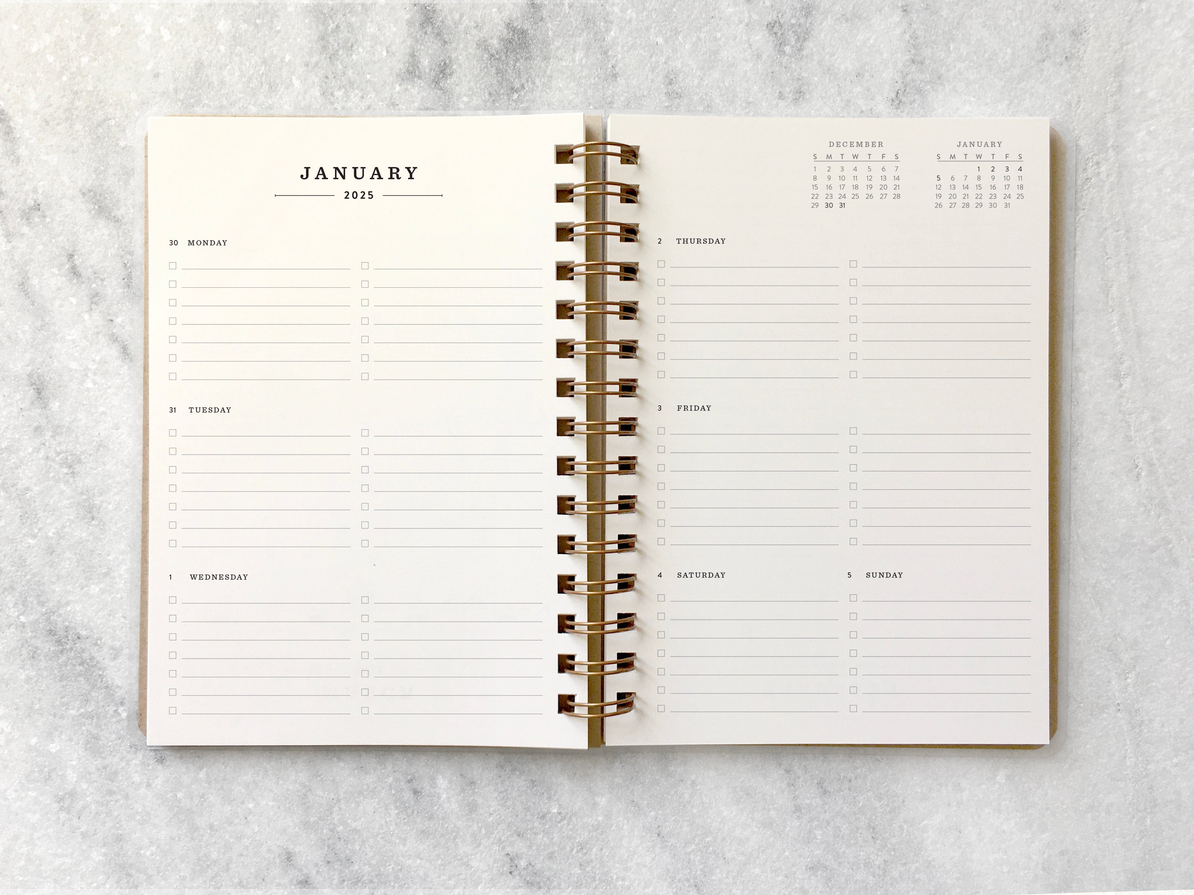 Favorite Story Planner Personalized 12 Month Planner- Kraft Soft Cover