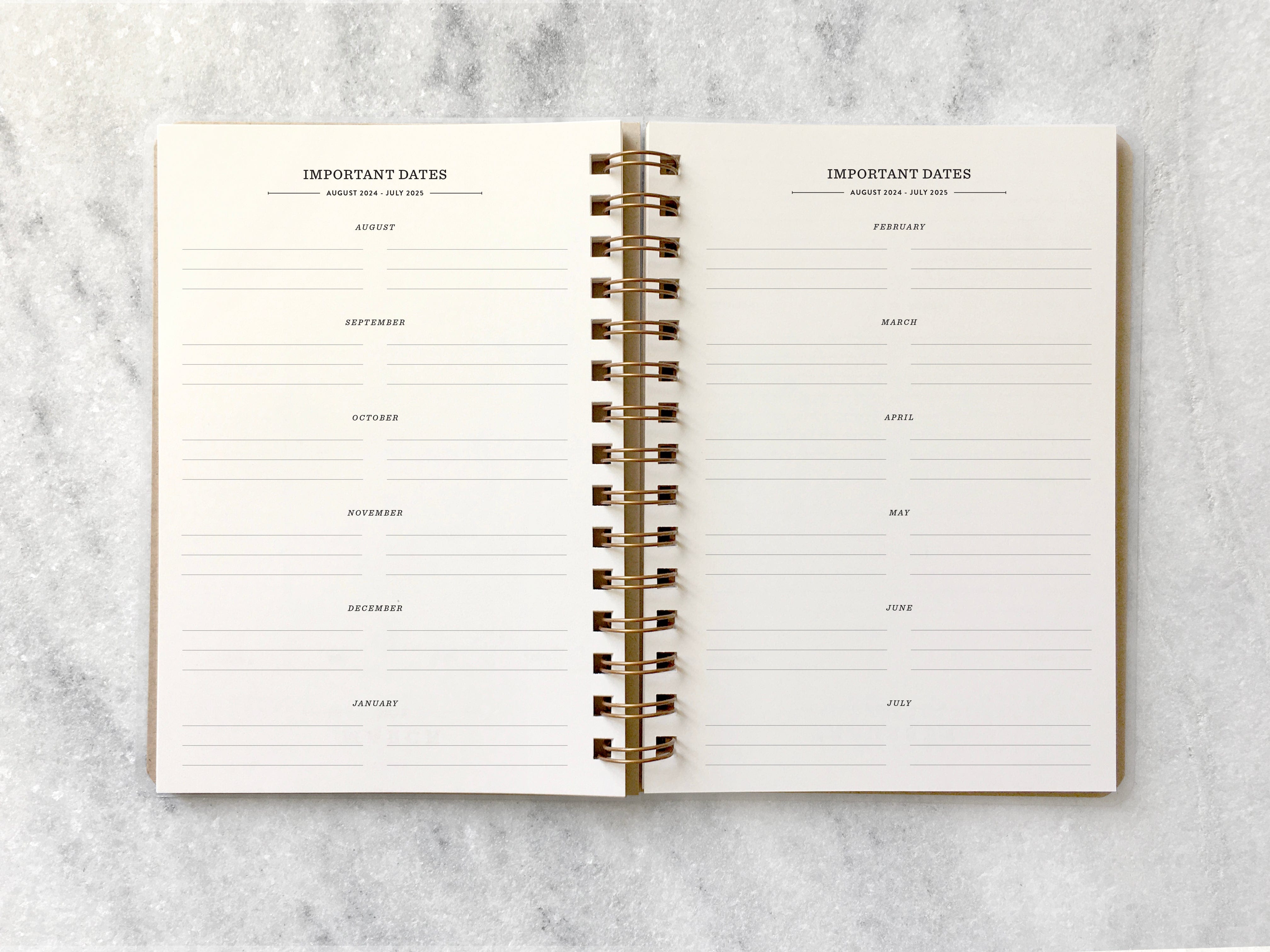 Favorite Story Planner Personalized 12-Month Planner - Kraft Soft Cover