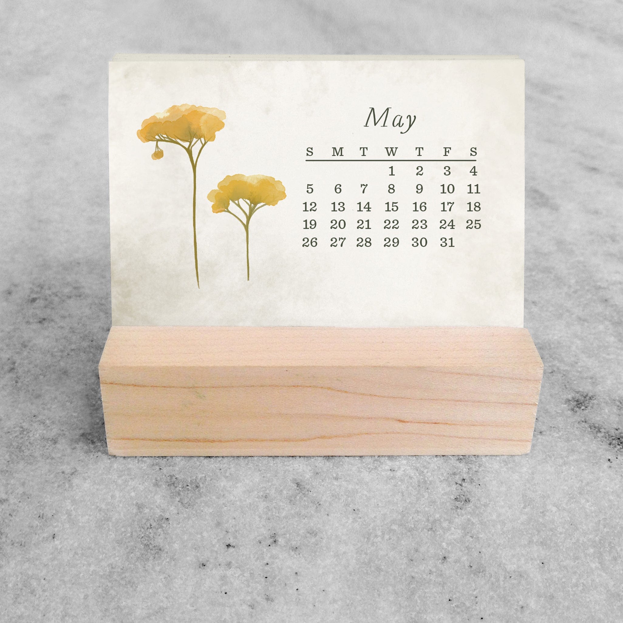 Favorite Story Mini Desk Calendar Field Flowers 2024 Mini Desk Calendar