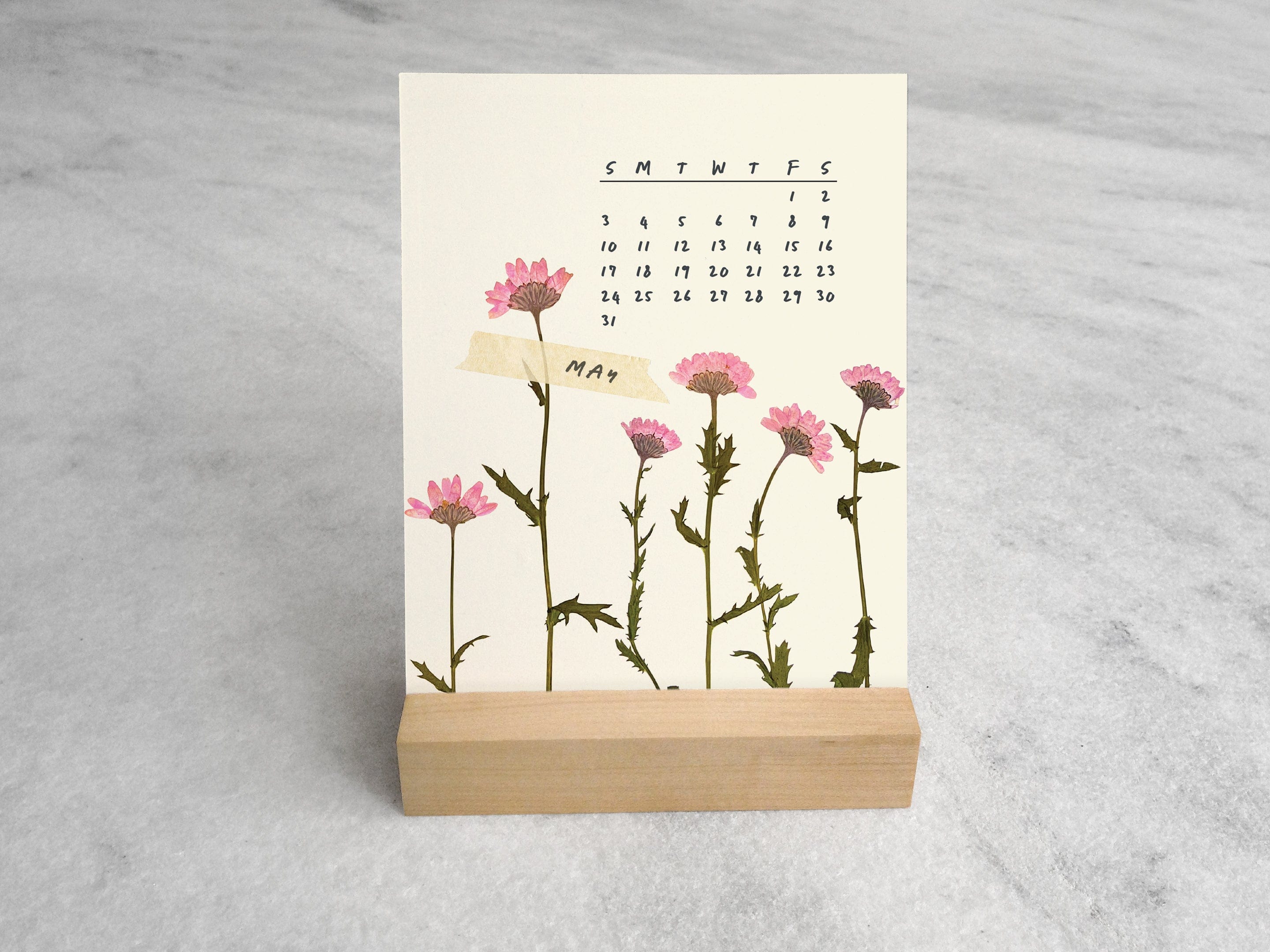 Favorite Story Desk Calendar Favorite Story 2026 Desk Calendar, Pressed Flowers