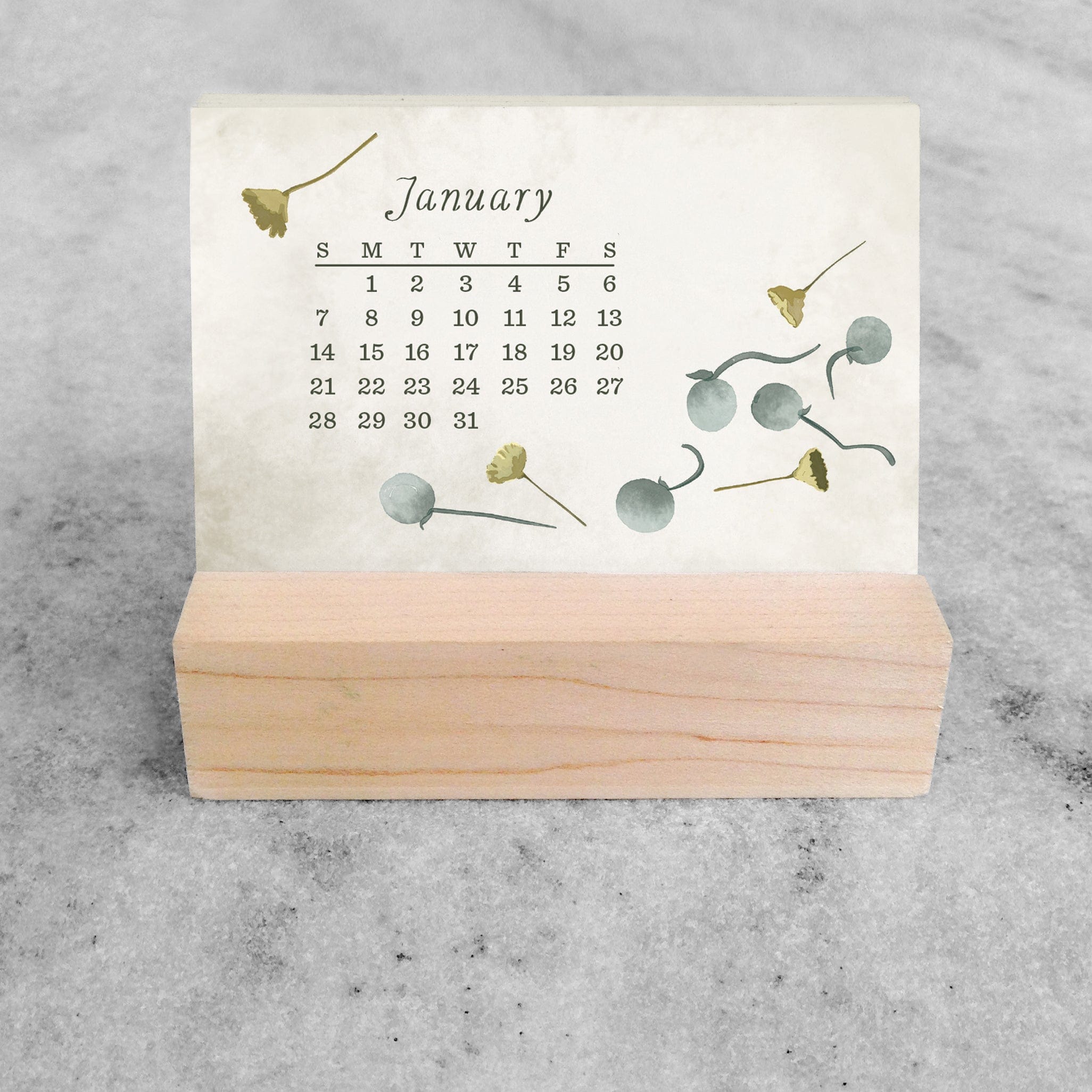 Favorite Story Mini Desk Calendar Field Flowers 2024 Mini Desk Calendar