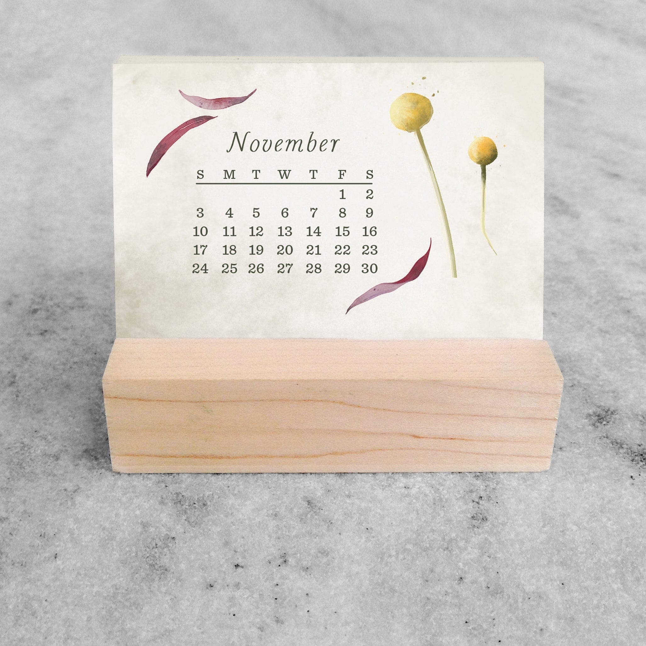 Favorite Story Mini Desk Calendar Field Flowers 2024 Mini Desk Calendar