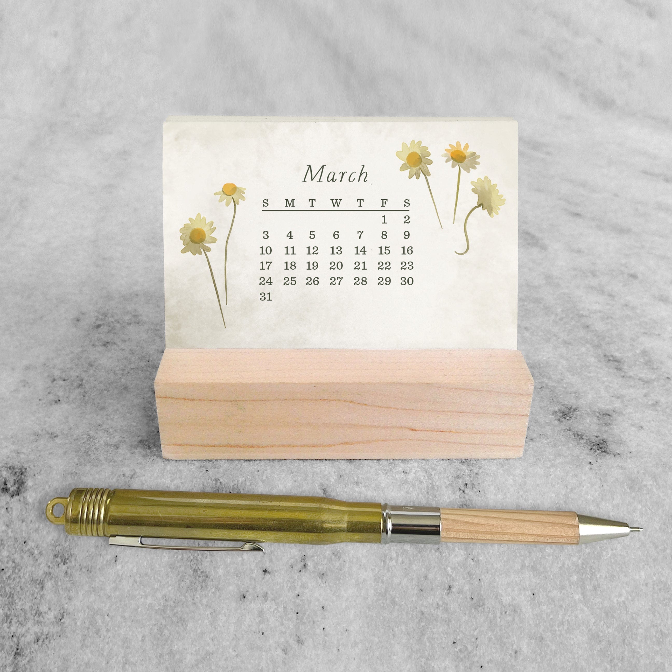 Favorite Story Mini Desk Calendar Field Flowers 2024 Mini Desk Calendar