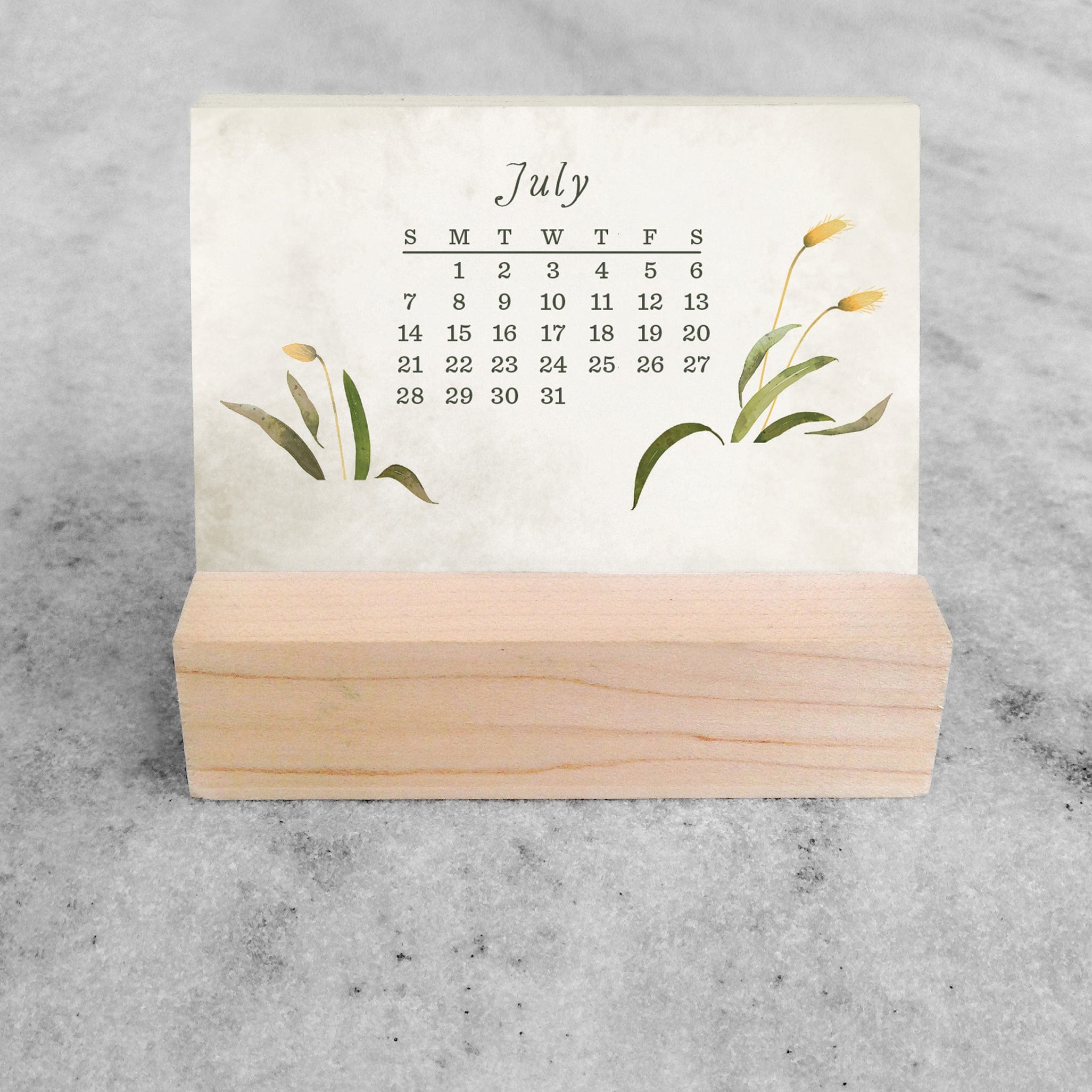 Favorite Story Mini Desk Calendar Field Flowers 2024 Mini Desk Calendar