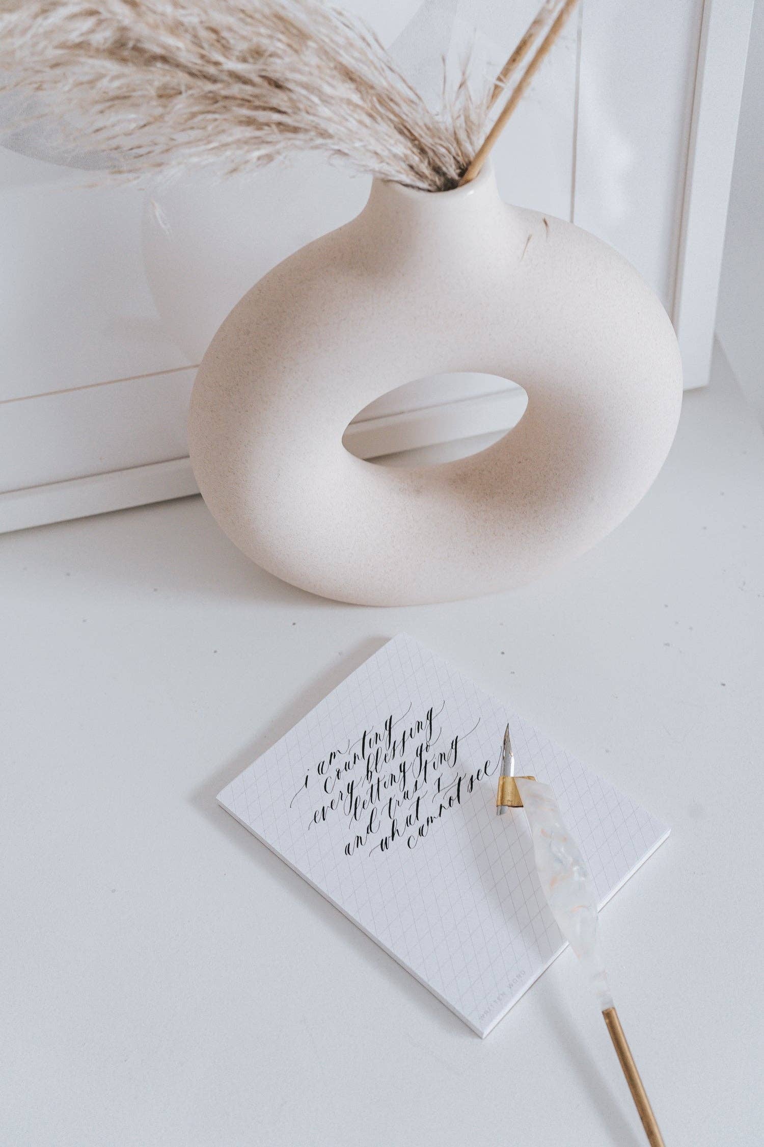 Favorite Story Written Word Calligraphy A5 Calligraphy Slanted Guide Notepad
