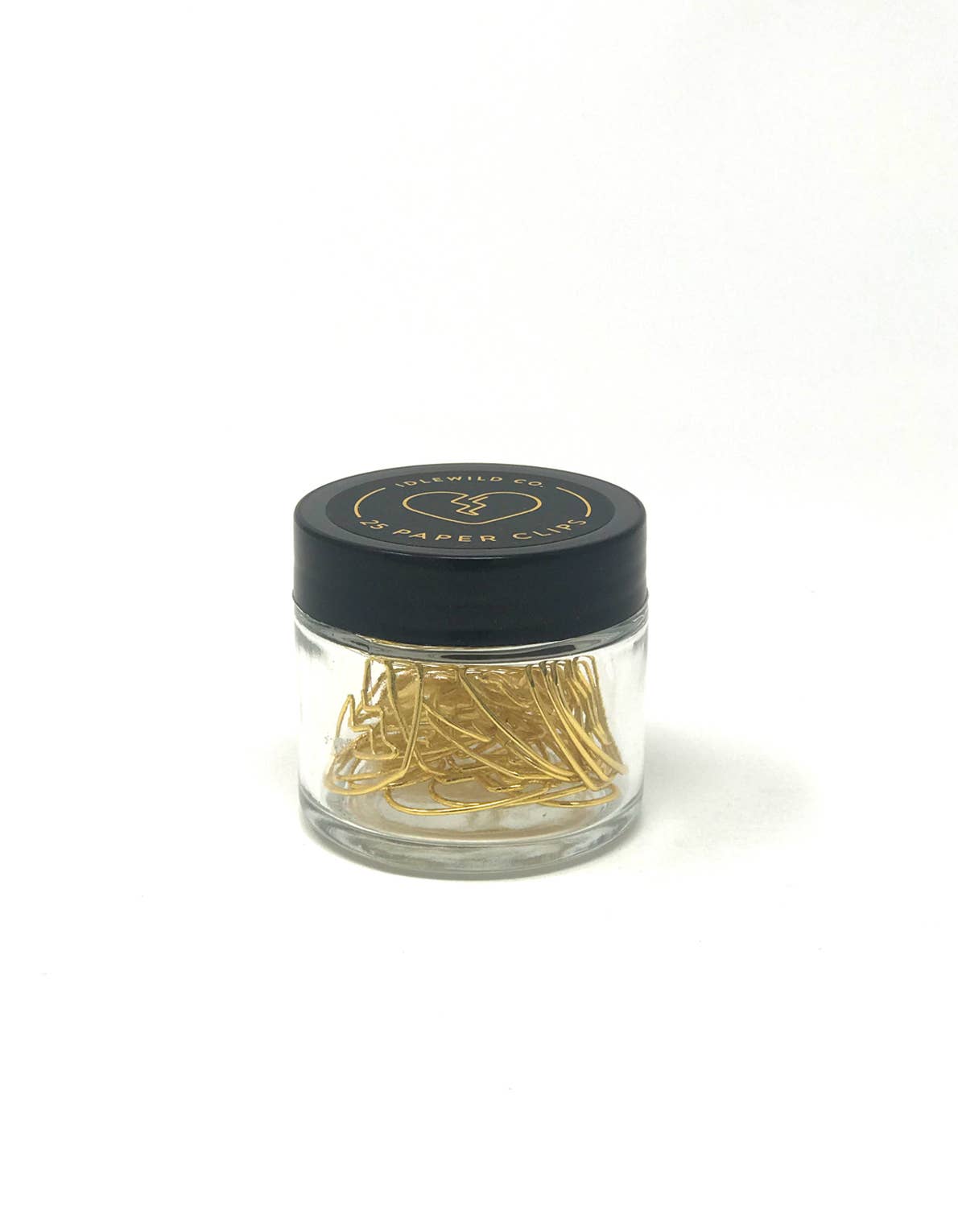 Favorite Story Idlewild Co. Broken Heart Gold Plated Paper Clips (Jar of 25)