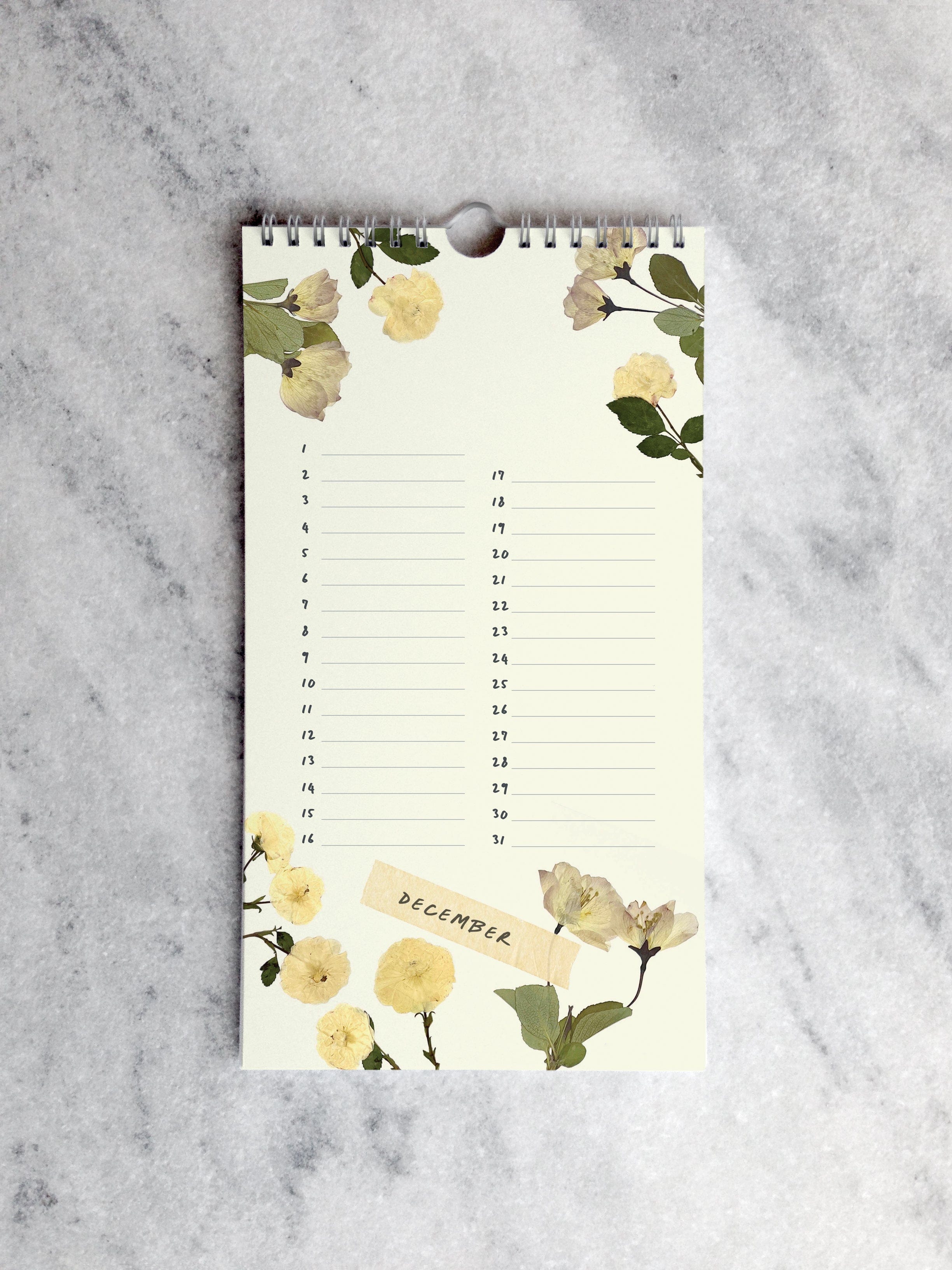 Favorite Story Celebration Calendar Field Flowers Celebration Calendar, Pressed Flowers