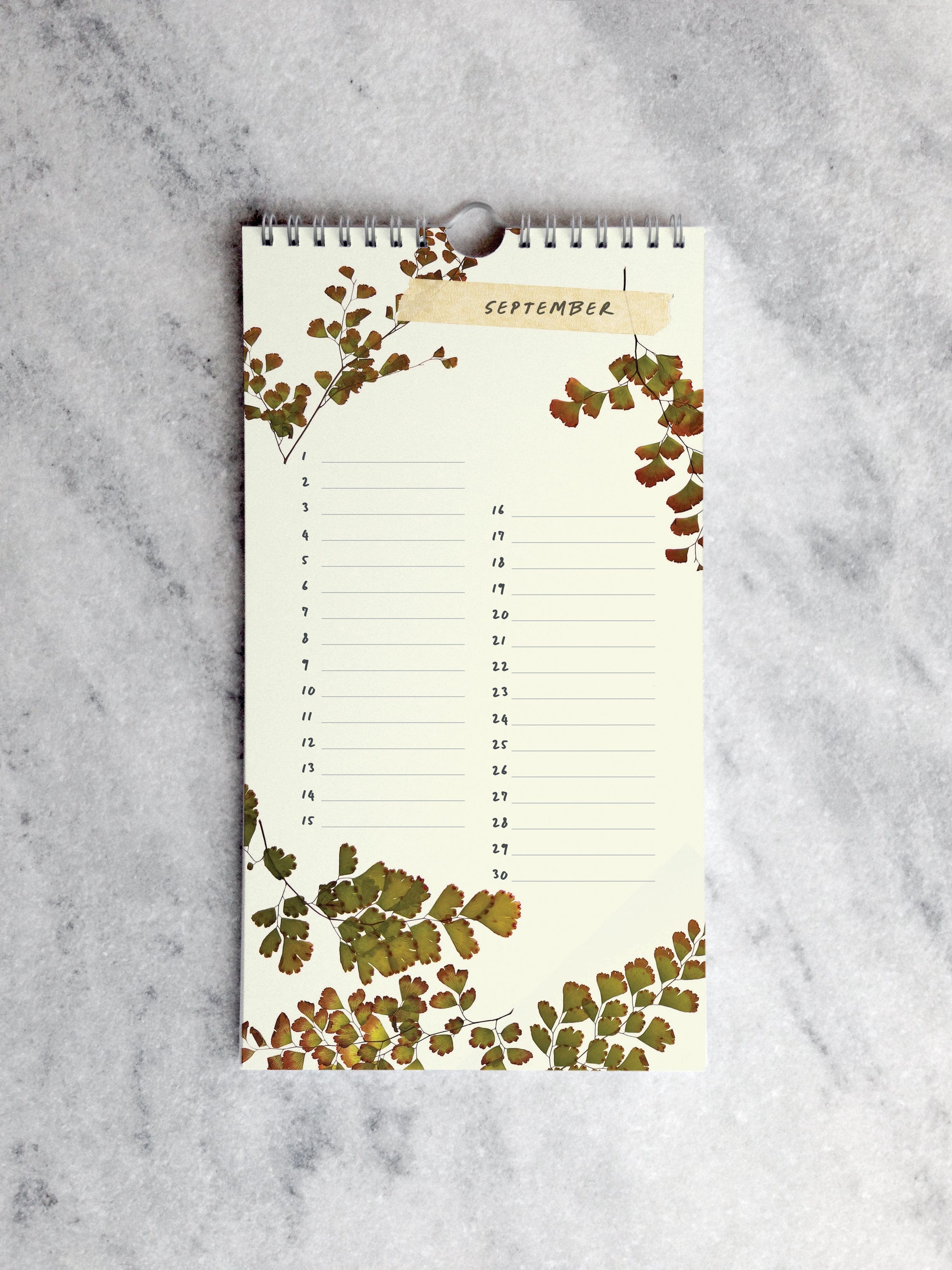 Favorite Story Celebration Calendar Field Flowers Celebration Calendar, Pressed Flowers