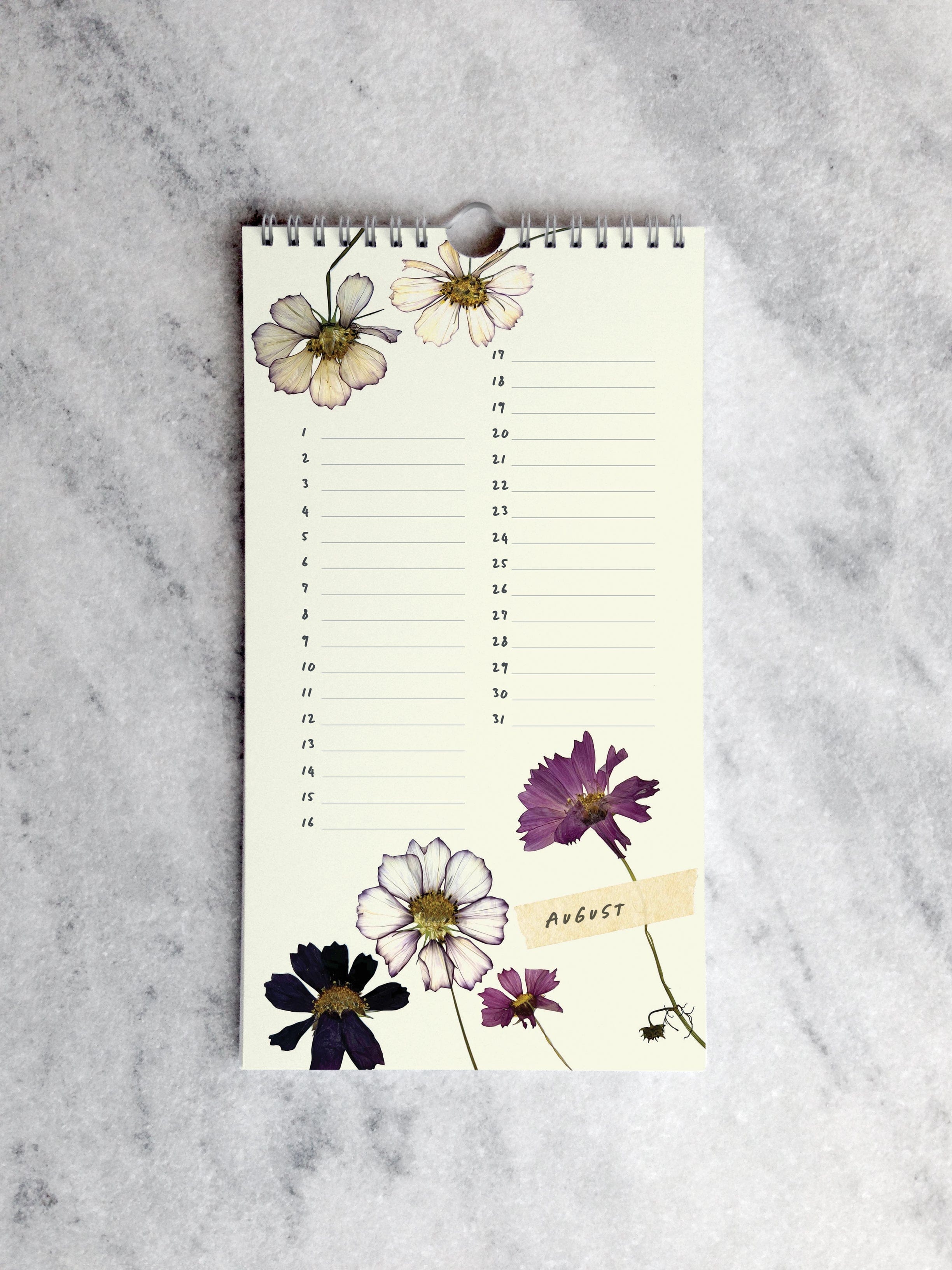 Favorite Story Celebration Calendar Field Flowers Celebration Calendar, Pressed Flowers