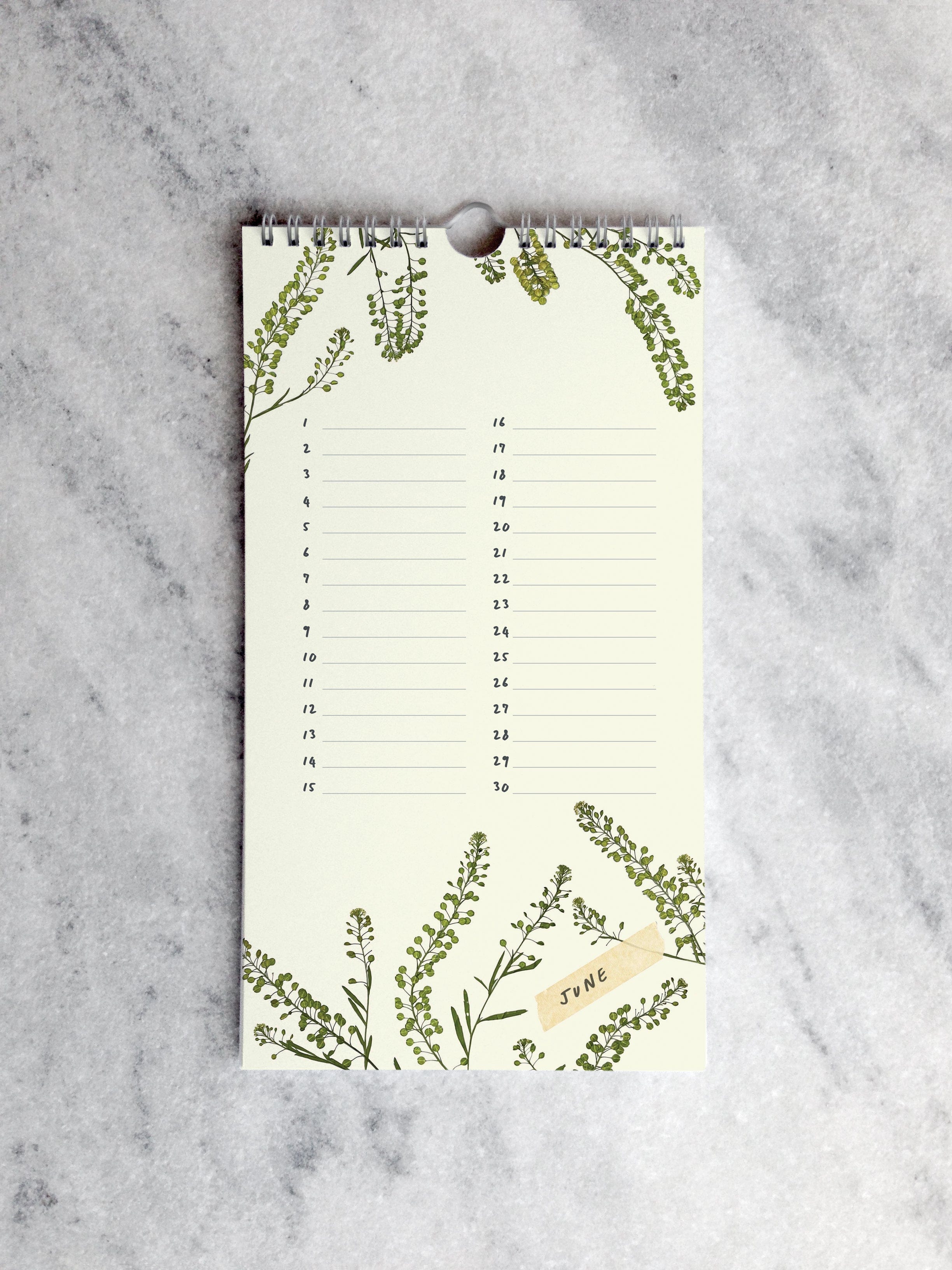 Favorite Story Celebration Calendar Field Flowers Celebration Calendar, Pressed Flowers