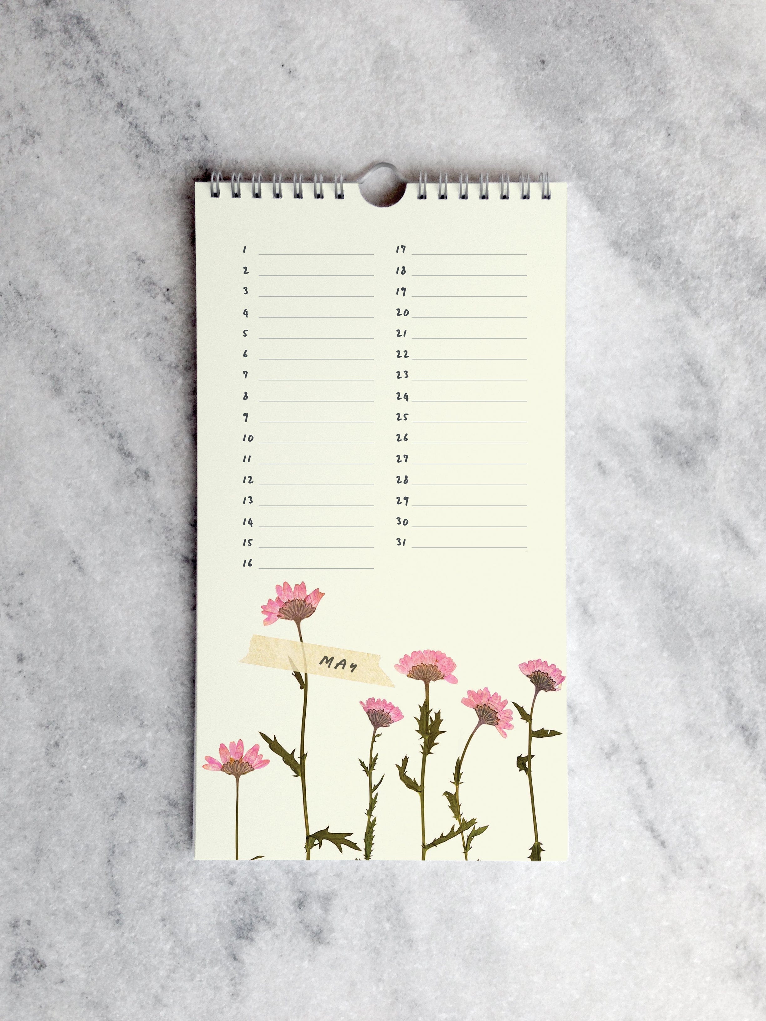 Favorite Story Celebration Calendar Field Flowers Celebration Calendar, Pressed Flowers