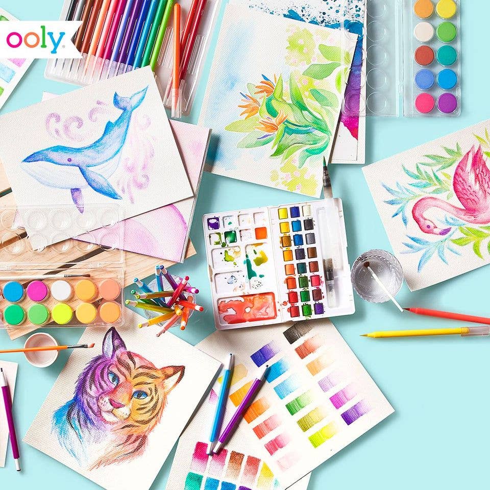 Favorite Story OOLY Chroma Blends: Watercolor Brush Markers (Set of 18)