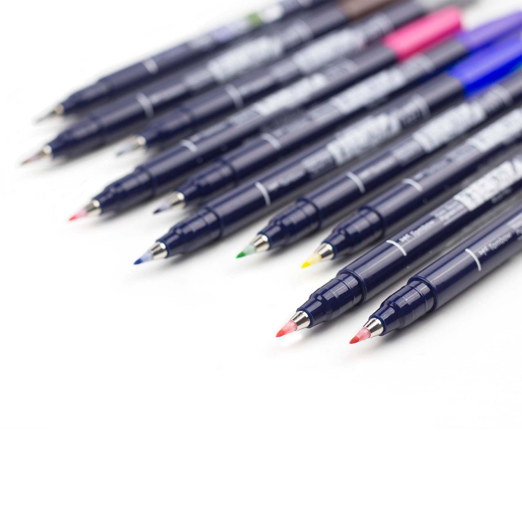 Favorite Story Tombow Fudenosuke Colors Calligraphy Brush Pens - 10-Pack
