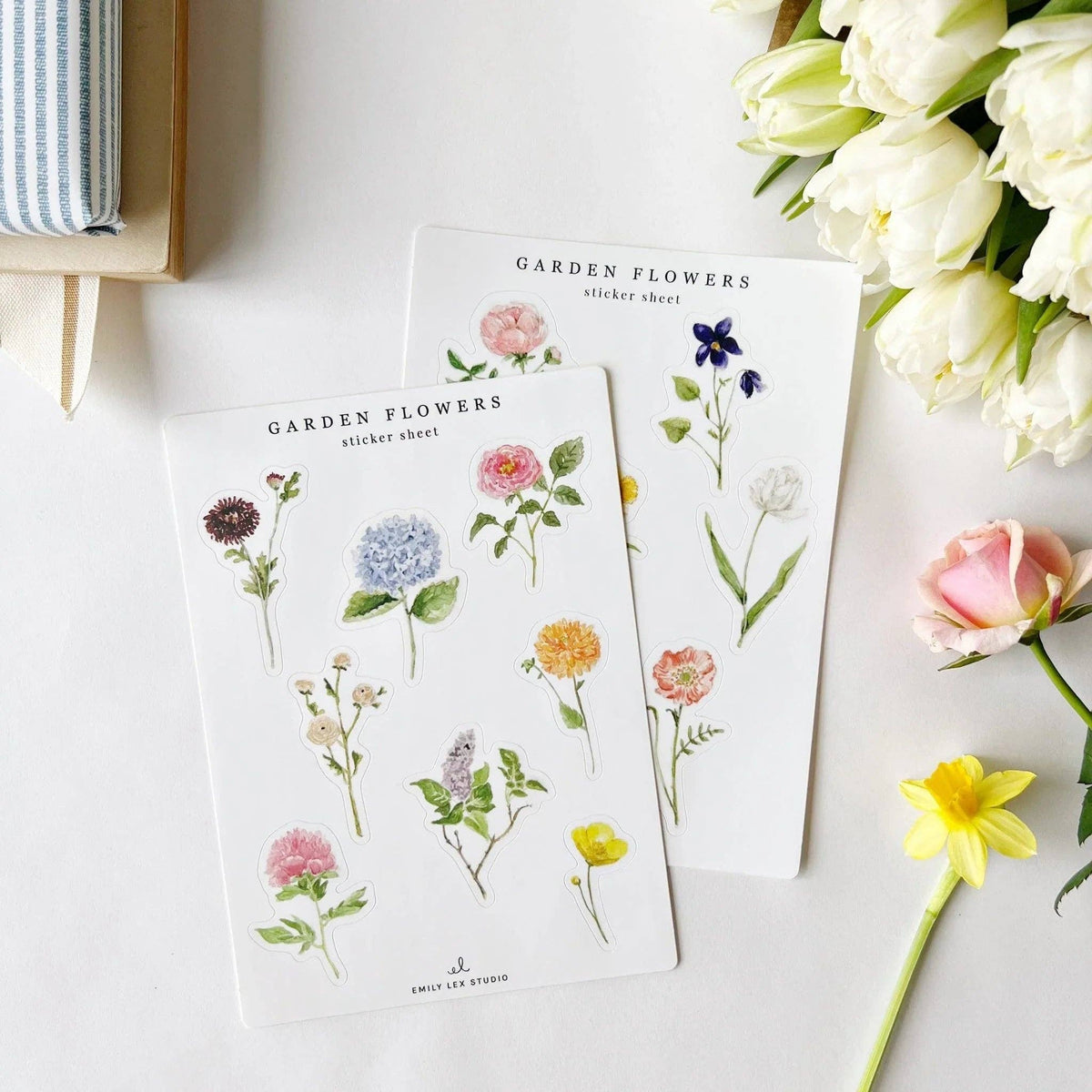Favorite Story emily lex studio Garden flowers sticker sheets