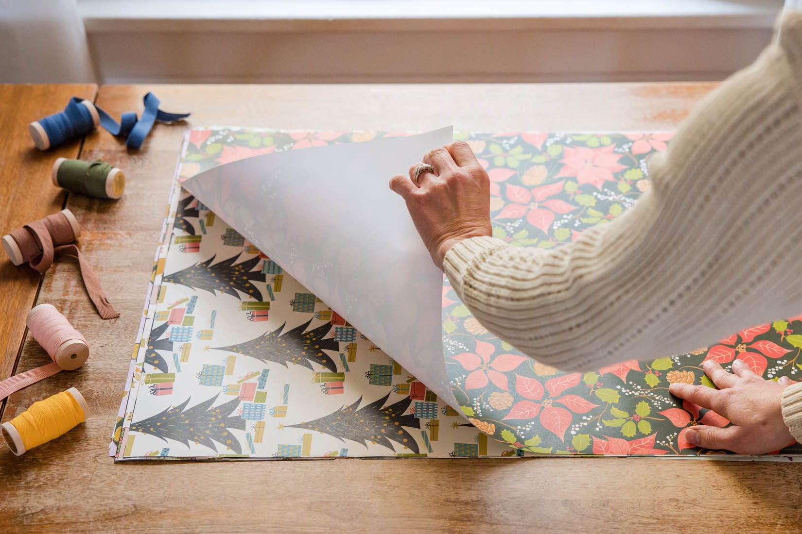 Favorite Story Gift Wrap 3 Sheets Gifts Under the Tree Gift Wrap