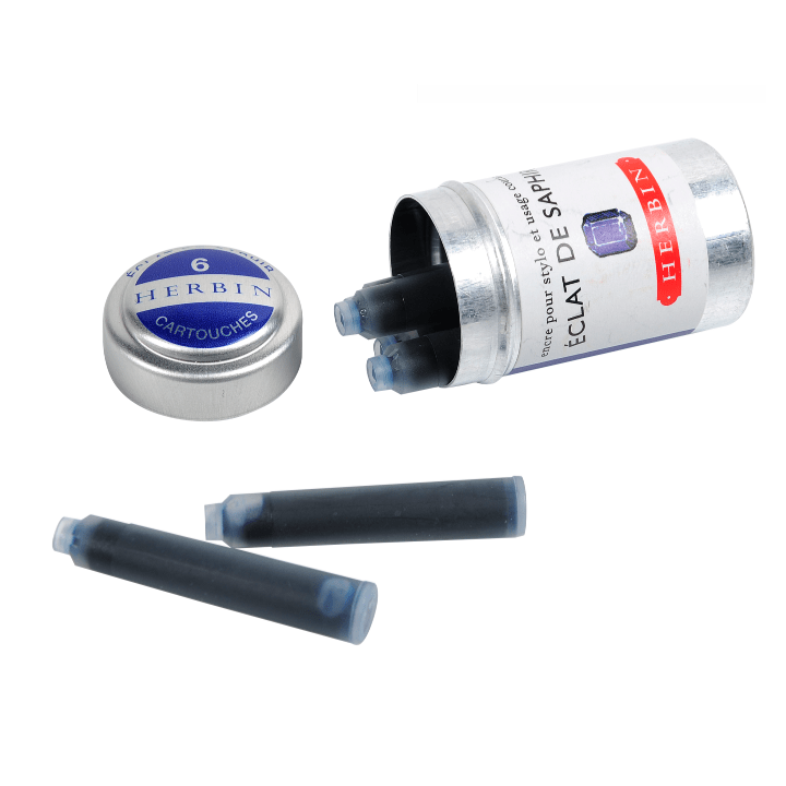 Favorite Story Exaclair Herbin Fountain Pen Ink Cartridges - Tin of 6