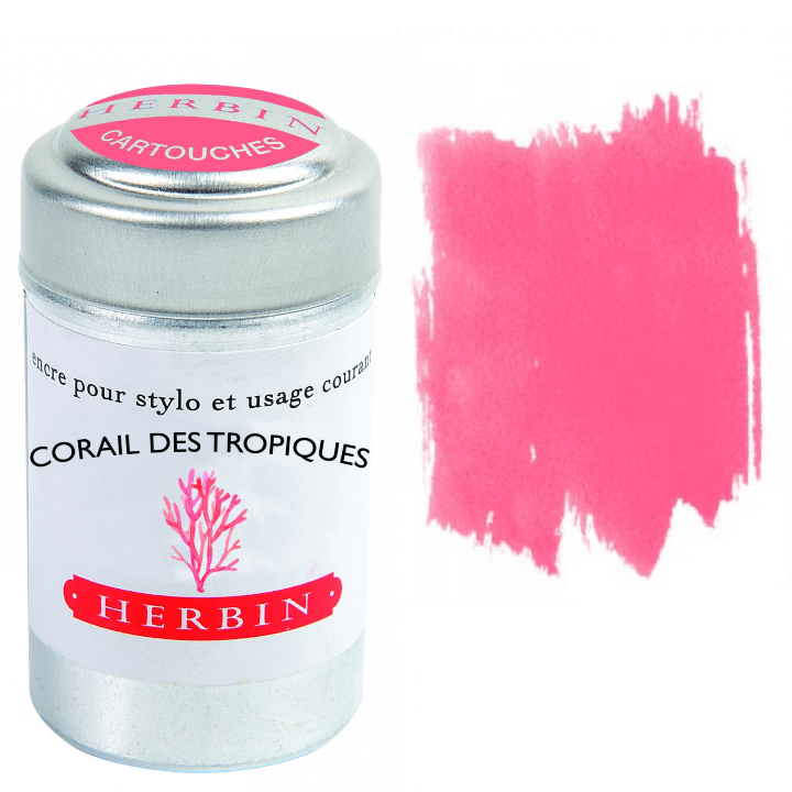 Favorite Story Exaclair Herbin Fountain Pen Ink Cartridges - Tin of 6