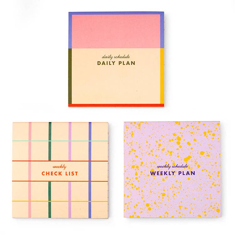 Favorite Story Kikkerland Design Inc Inkerie Set of 3 Sticky Note Memo Pads