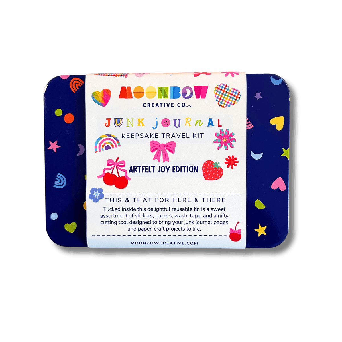 Favorite Story Moonbow Creative Co. Junk Journal Keepsake Travel Tin Artfelt Joy Edition