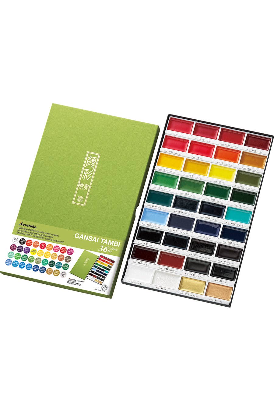 Favorite Story Chartpak, Inc. 18 Color Set Kuretake® Gansai Tambi Watercolor Pans