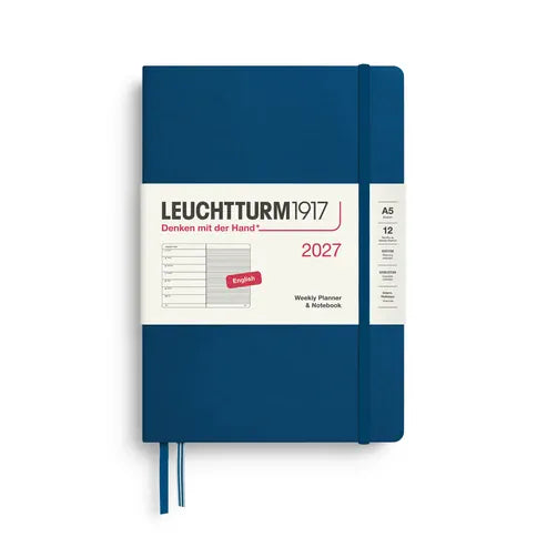 Favorite Story Planner LEUCHTTURM1917 Indigo Leuchtturm Weekly Planner & Notebook 2027, 12 Months, Ruled A5