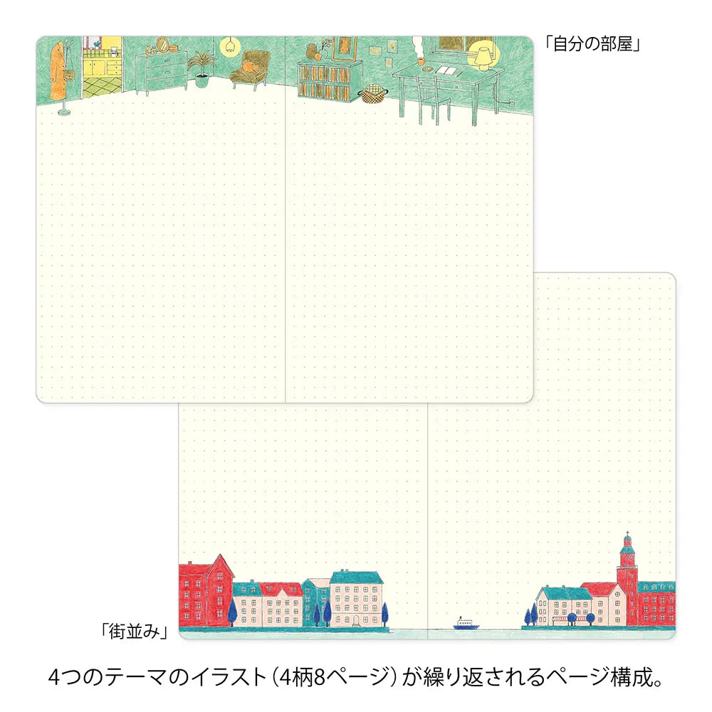 Favorite Story Notebook Midori Midori Yuru Log Notebook B6, Daily Life