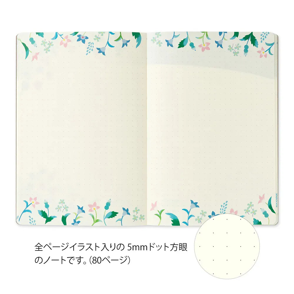 Favorite Story Notebook Midori Midori Yuru Log Notebook B6, Floral