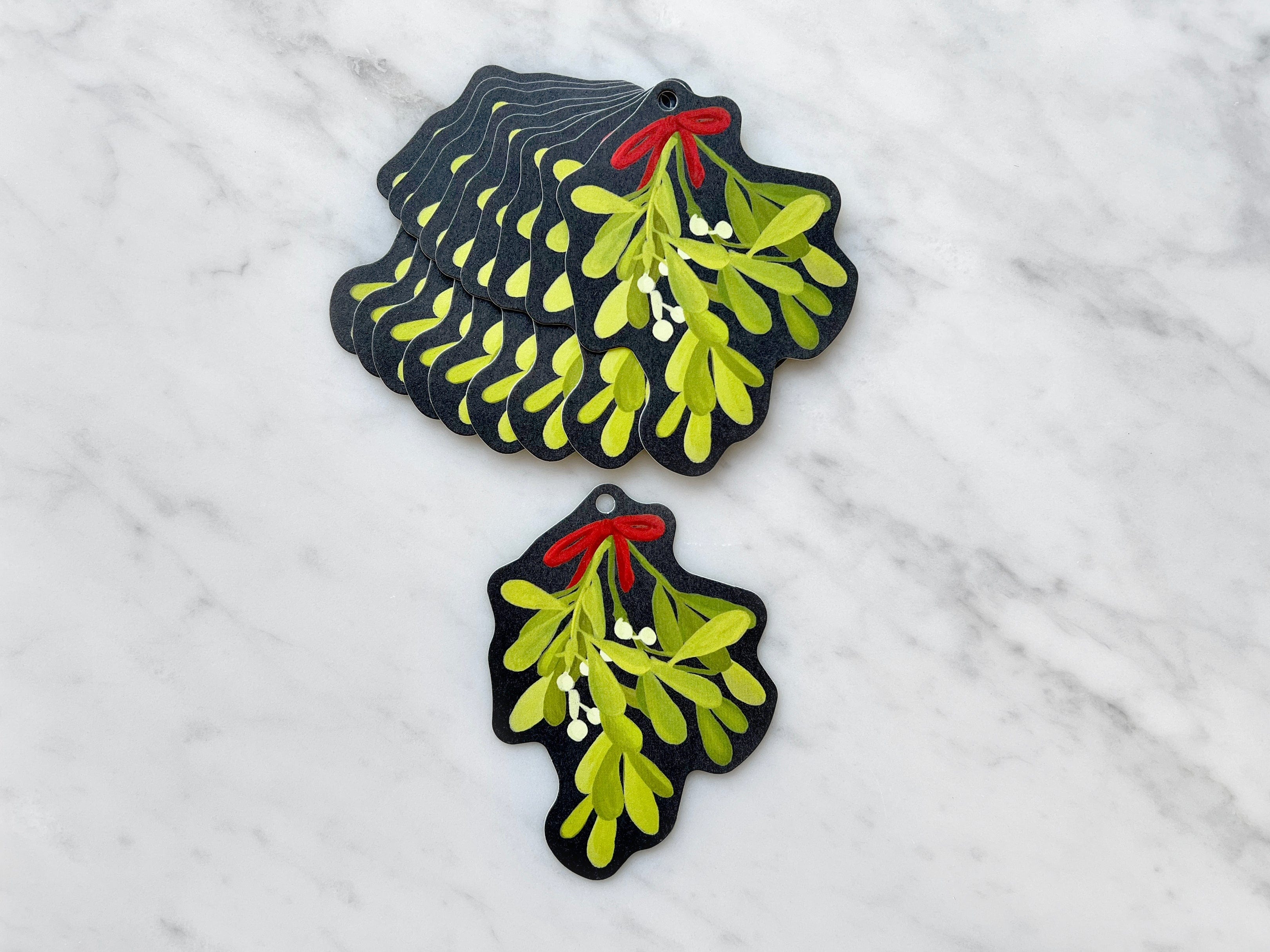 Favorite Story Gift Tags Set of 10 Mistletoe Die-Cut Gift Tags