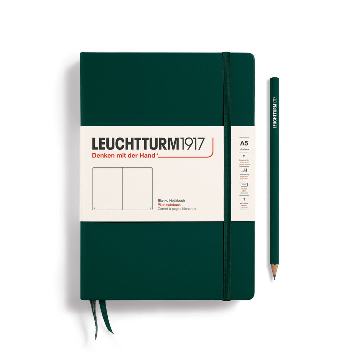 Favorite Story LEUCHTTURM1917 Plain / Forest Green Notebooks - Medium (A5) Hardcover