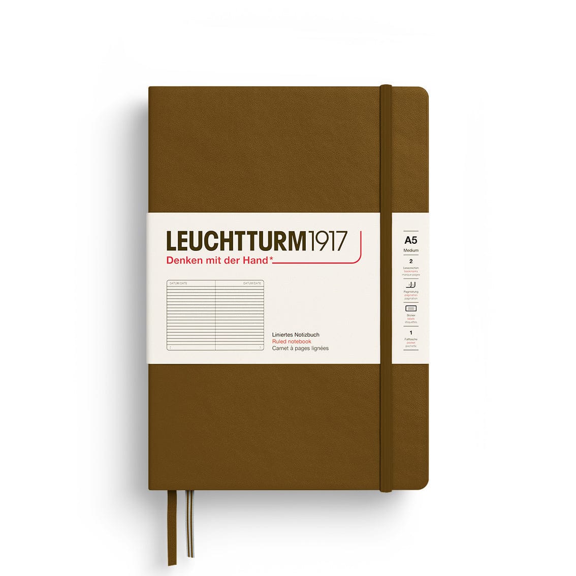 Favorite Story Notebook LEUCHTTURM1917 Ruled / Spice Brown Notebooks - Medium (A5) Hardcover