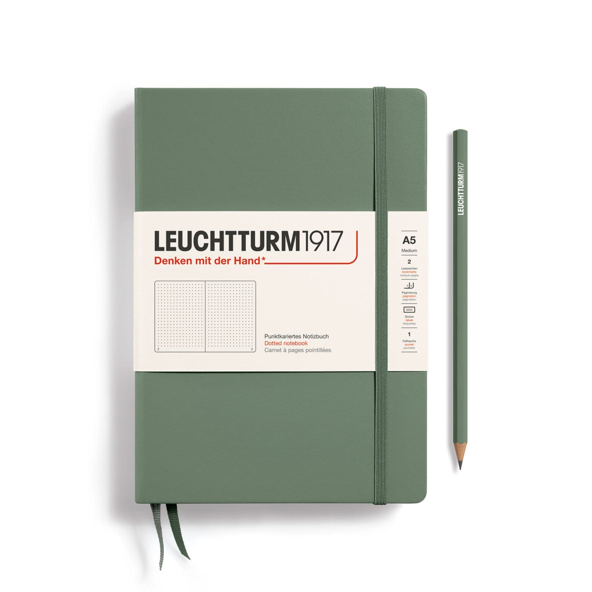 Favorite Story LEUCHTTURM1917 Dotted / Olive / Hardcover Notebooks - Medium (A5)