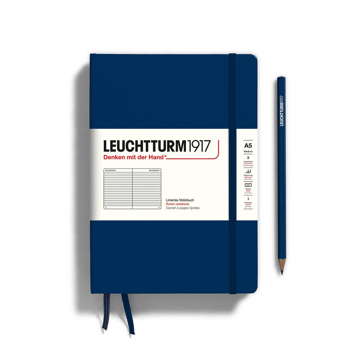 Favorite Story LEUCHTTURM1917 Ruled / Navy / Hardcover Notebooks - Medium (A5)