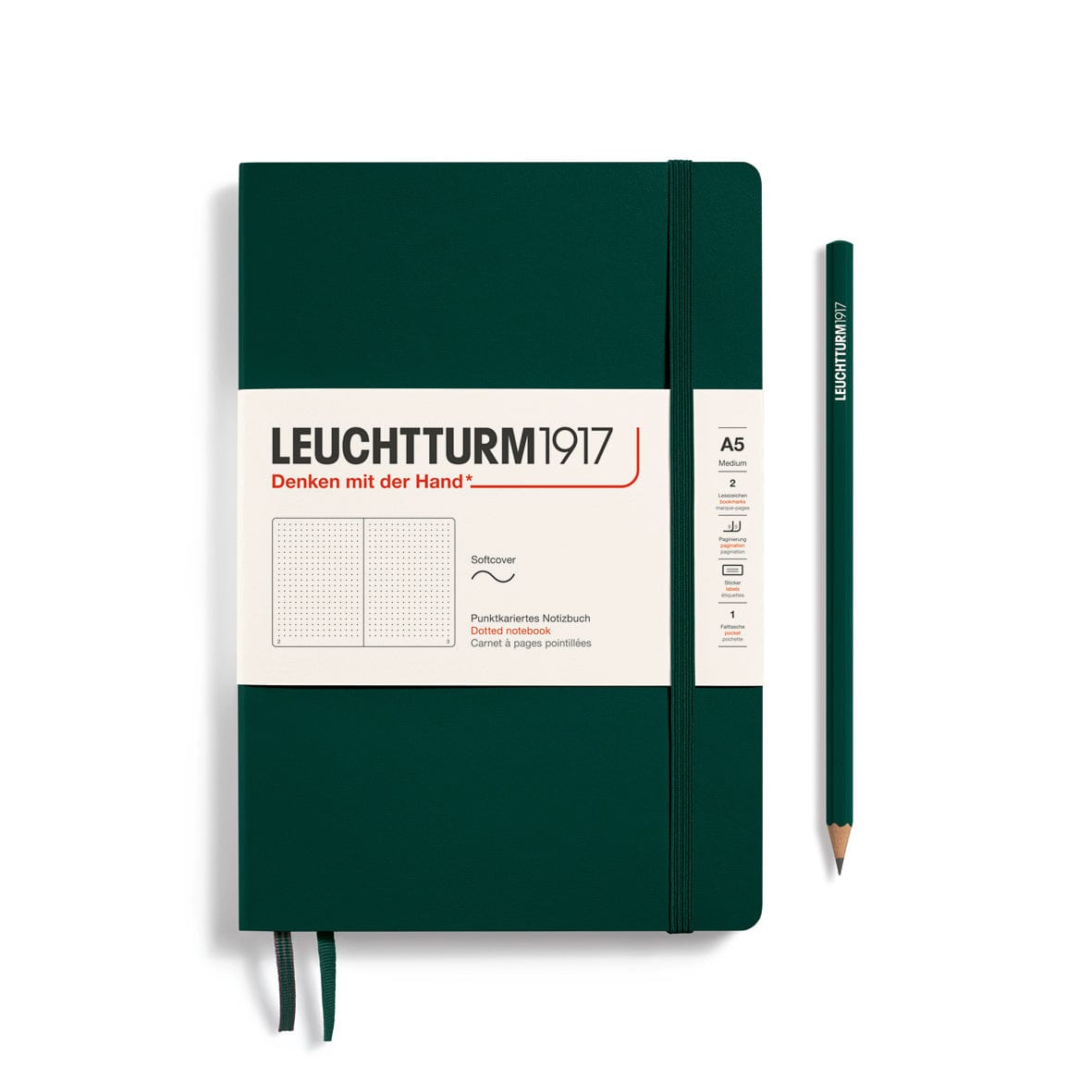 Favorite Story LEUCHTTURM1917 Dotted / Forest Green Notebooks - Medium (A5) Softcover