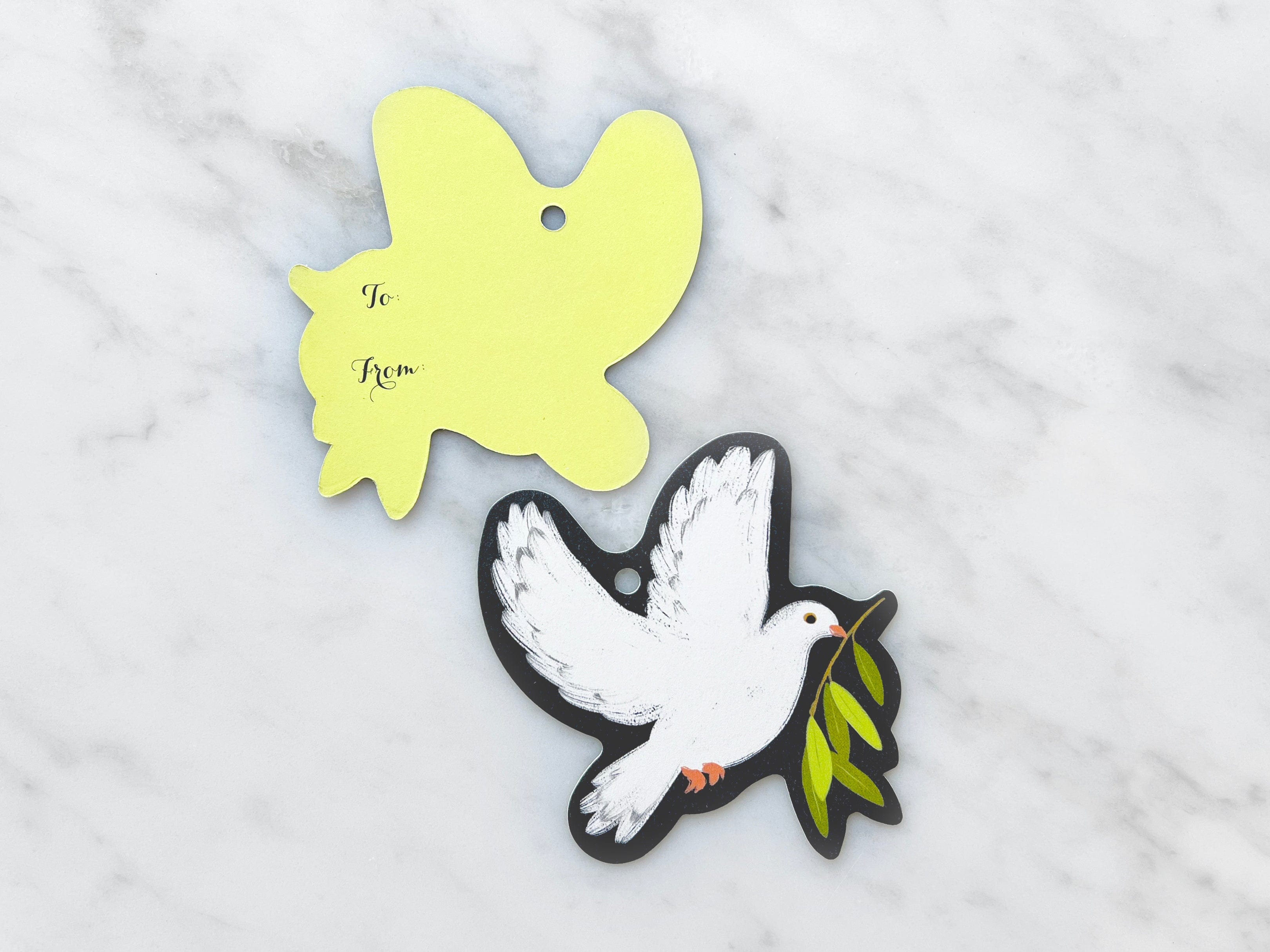 Favorite Story Gift Tags Set of 10 Peace Doves Die-Cut Gift Tags