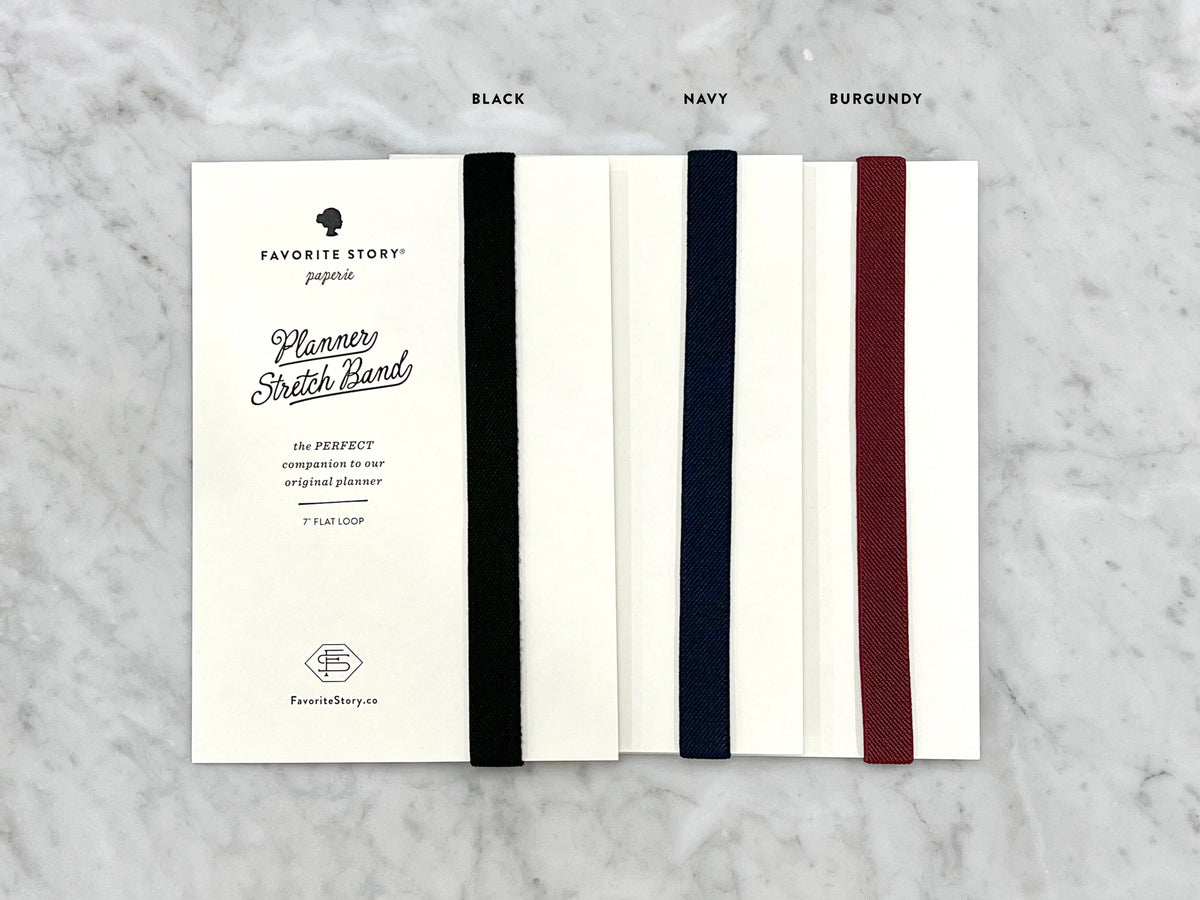 Favorite Story Planner Stretch Band Elastic Black Planner Stretch Band