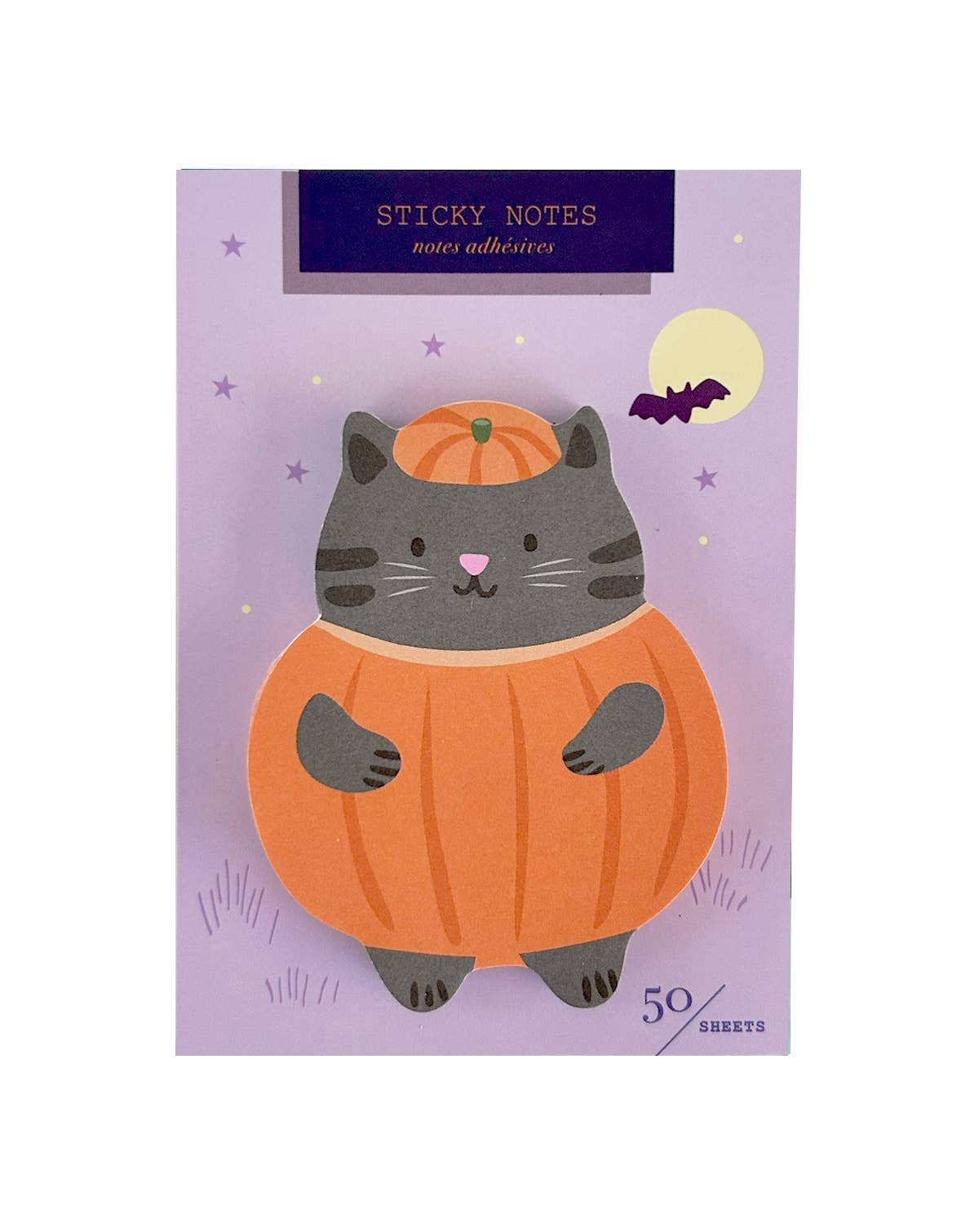 Favorite Story Girl of All Work Pumpkin Cat Die Cut Sticky Notes