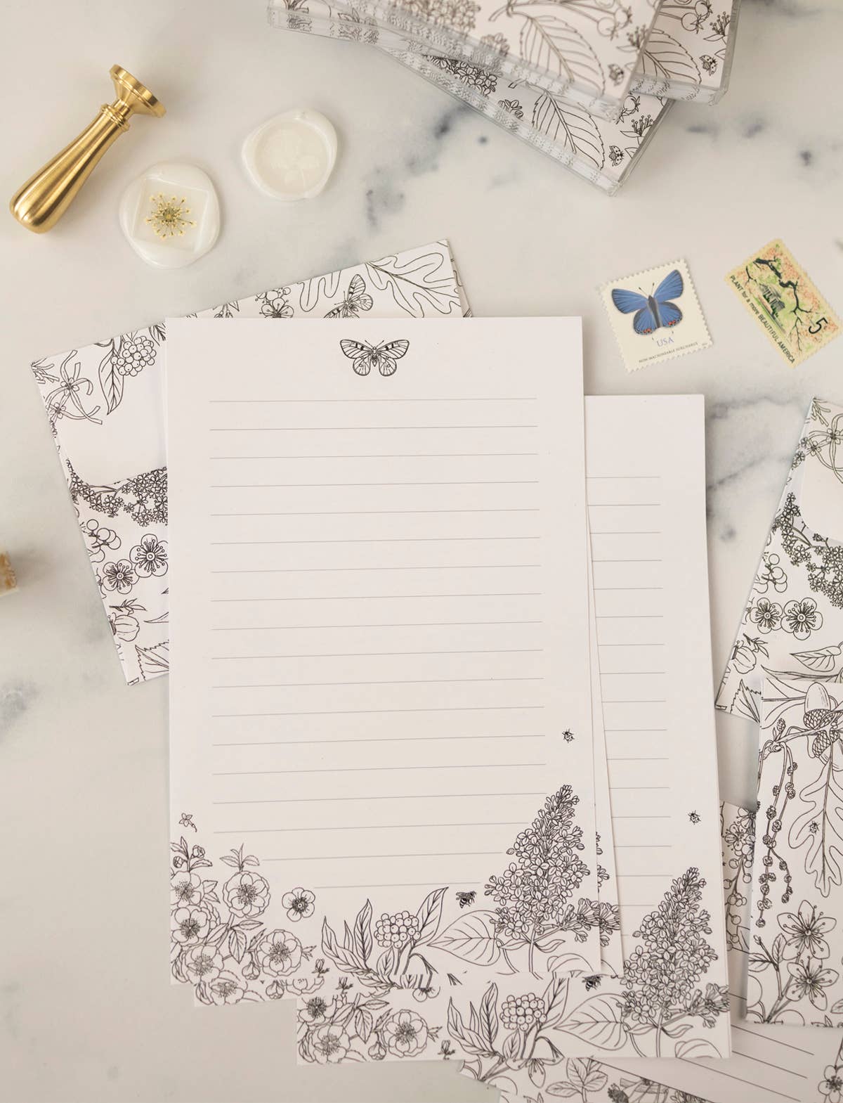 Favorite Story Botanica Paper Co. Tree Blooms / Letter Writing Set