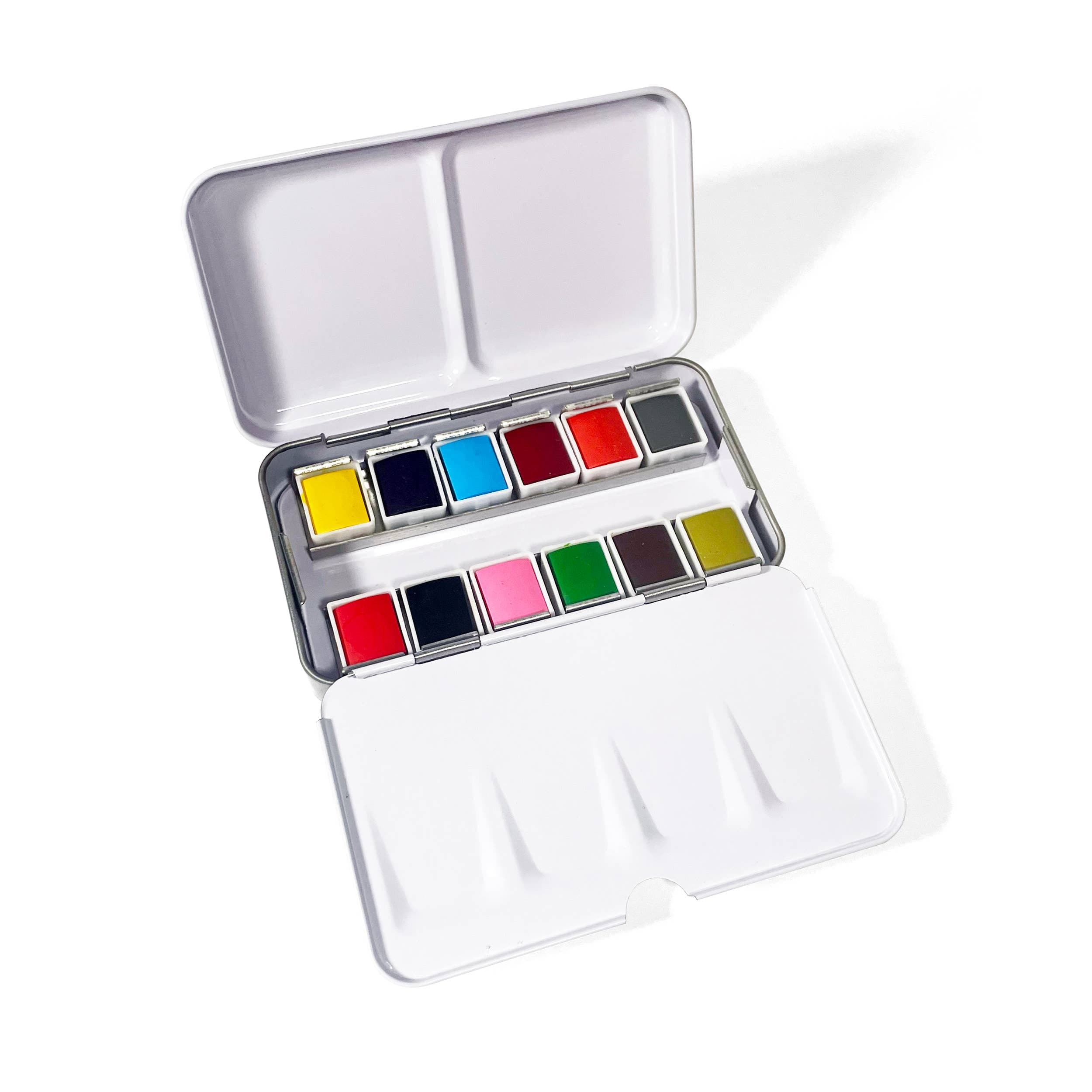 Favorite Story elseware unplug / eco-kids Watercolors-Metal Palette Watercolor Set - Travel-Friendly Metal Palette - 12 Colors