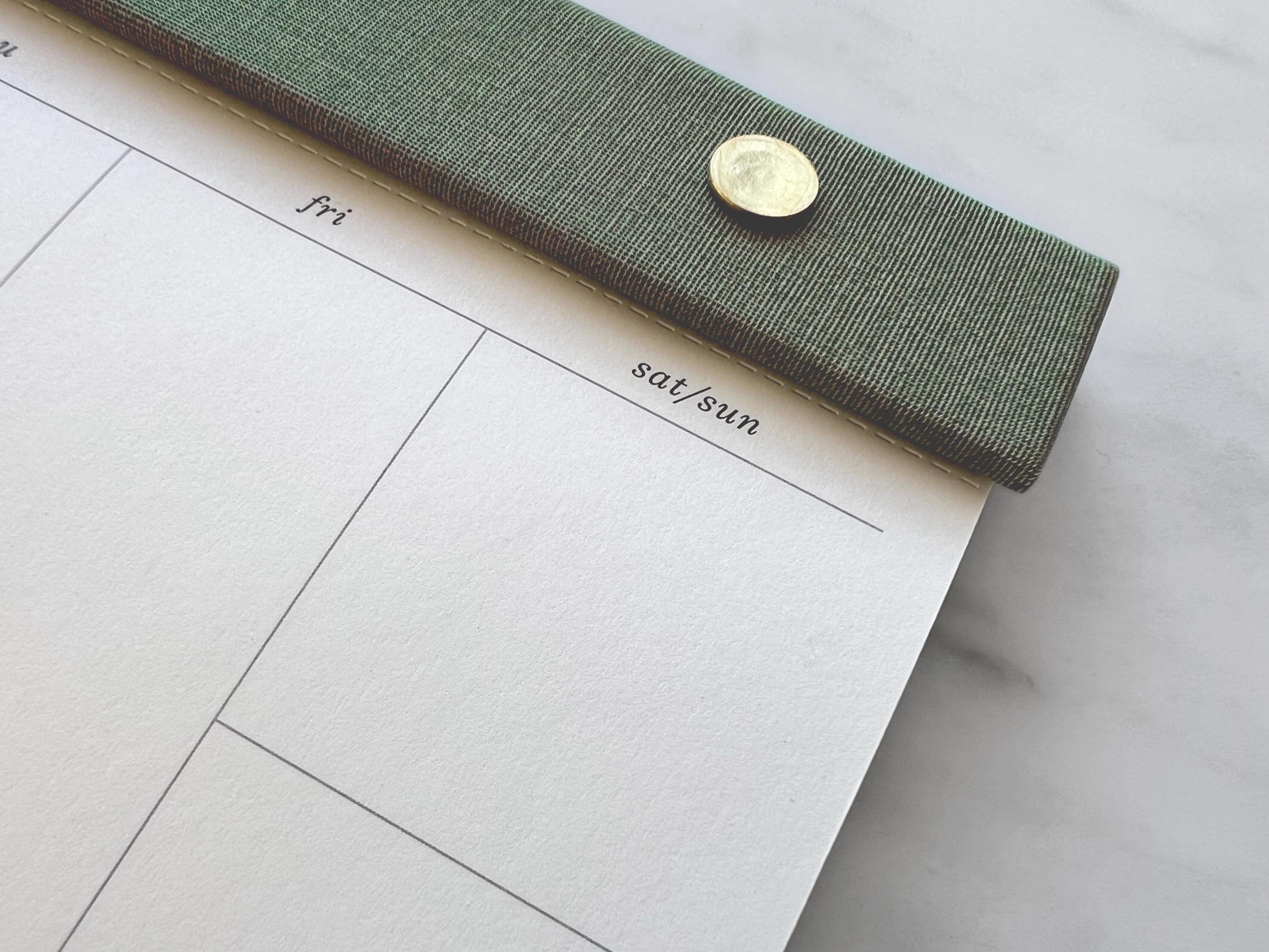 Favorite Story Refillable Weekly Planner Notepad with Brass Screws
