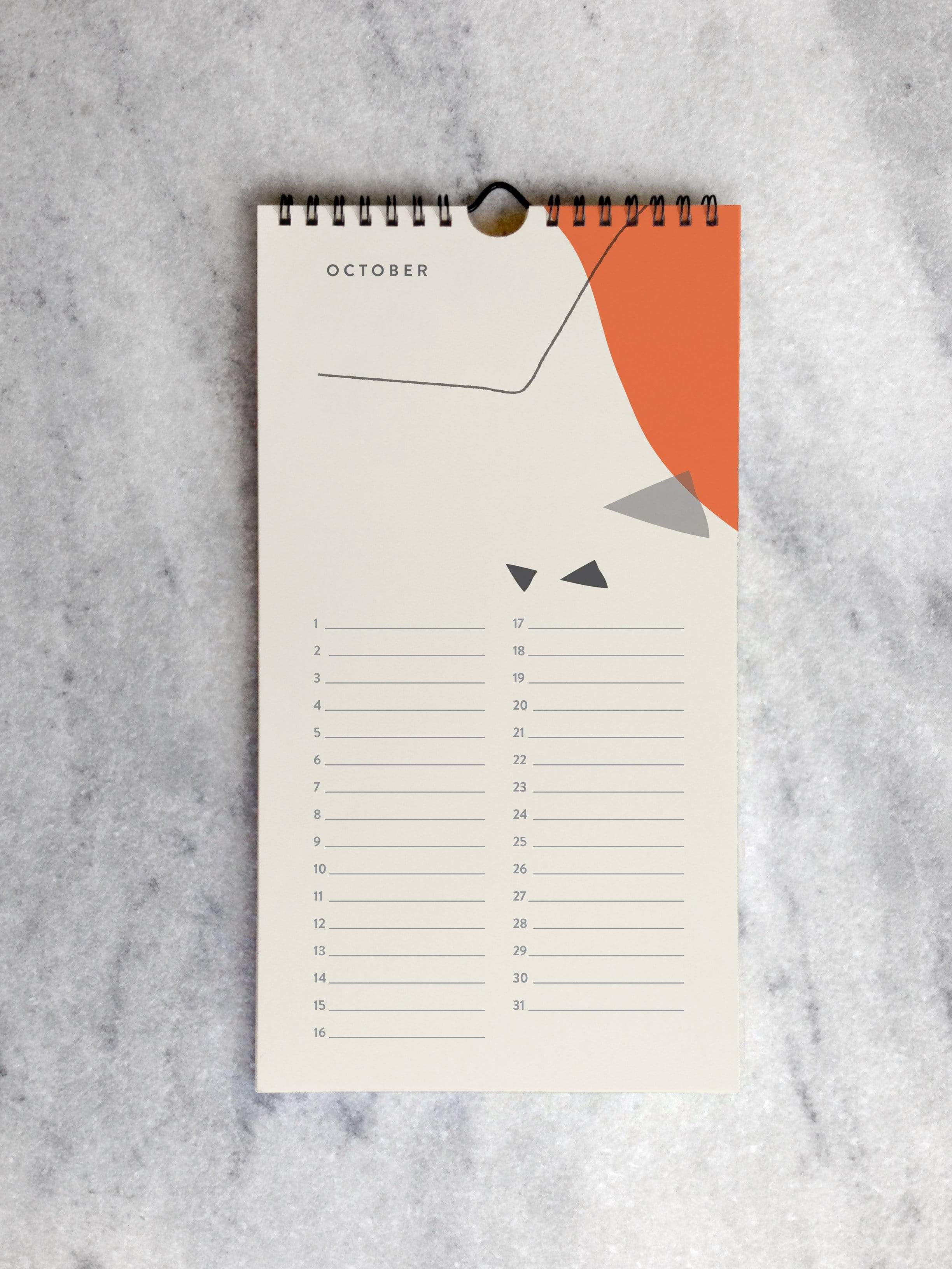 Calendar Favorite Story Abstract Art Celebration Calendar