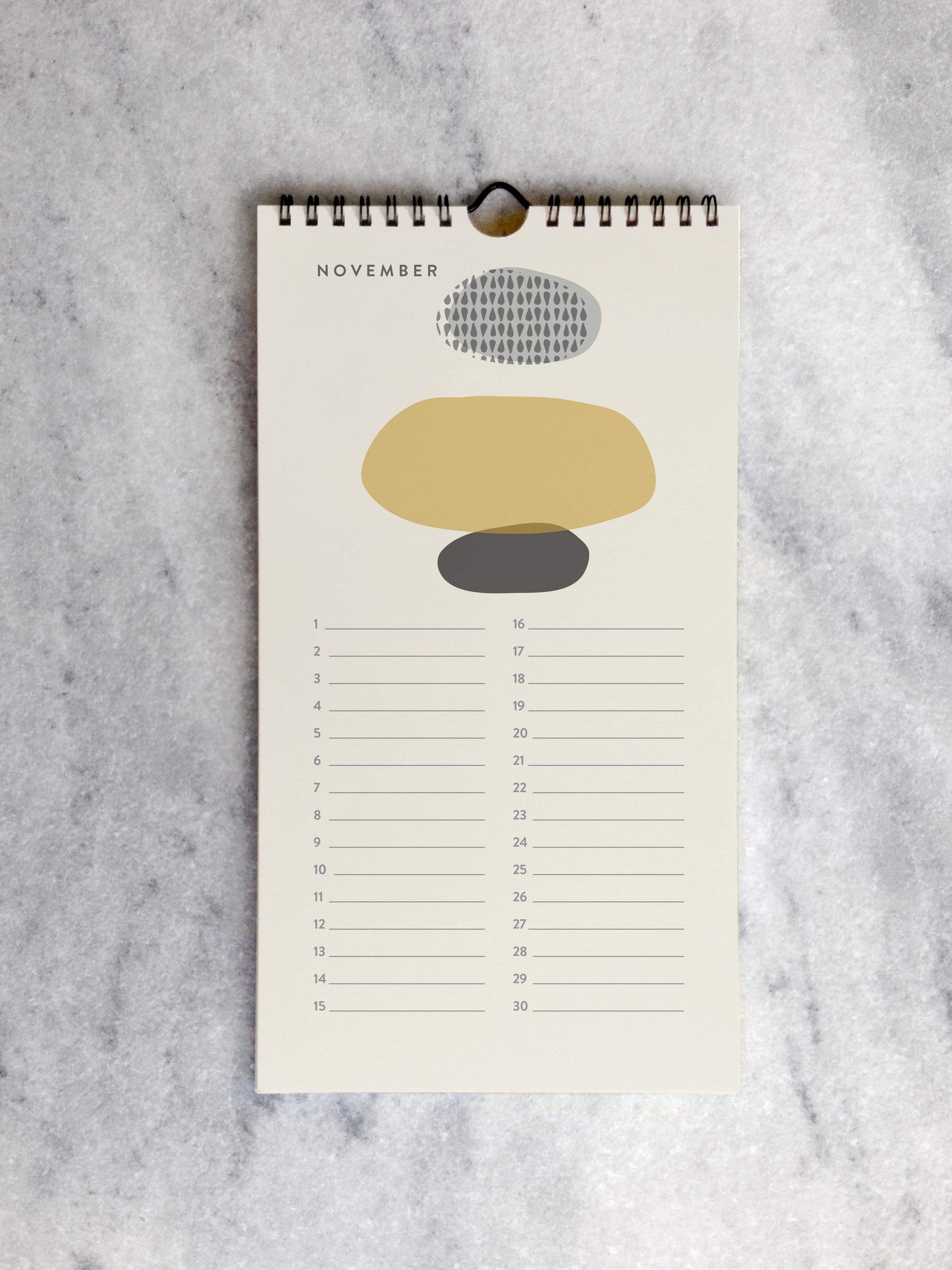 Calendar Favorite Story Abstract Art Celebration Calendar