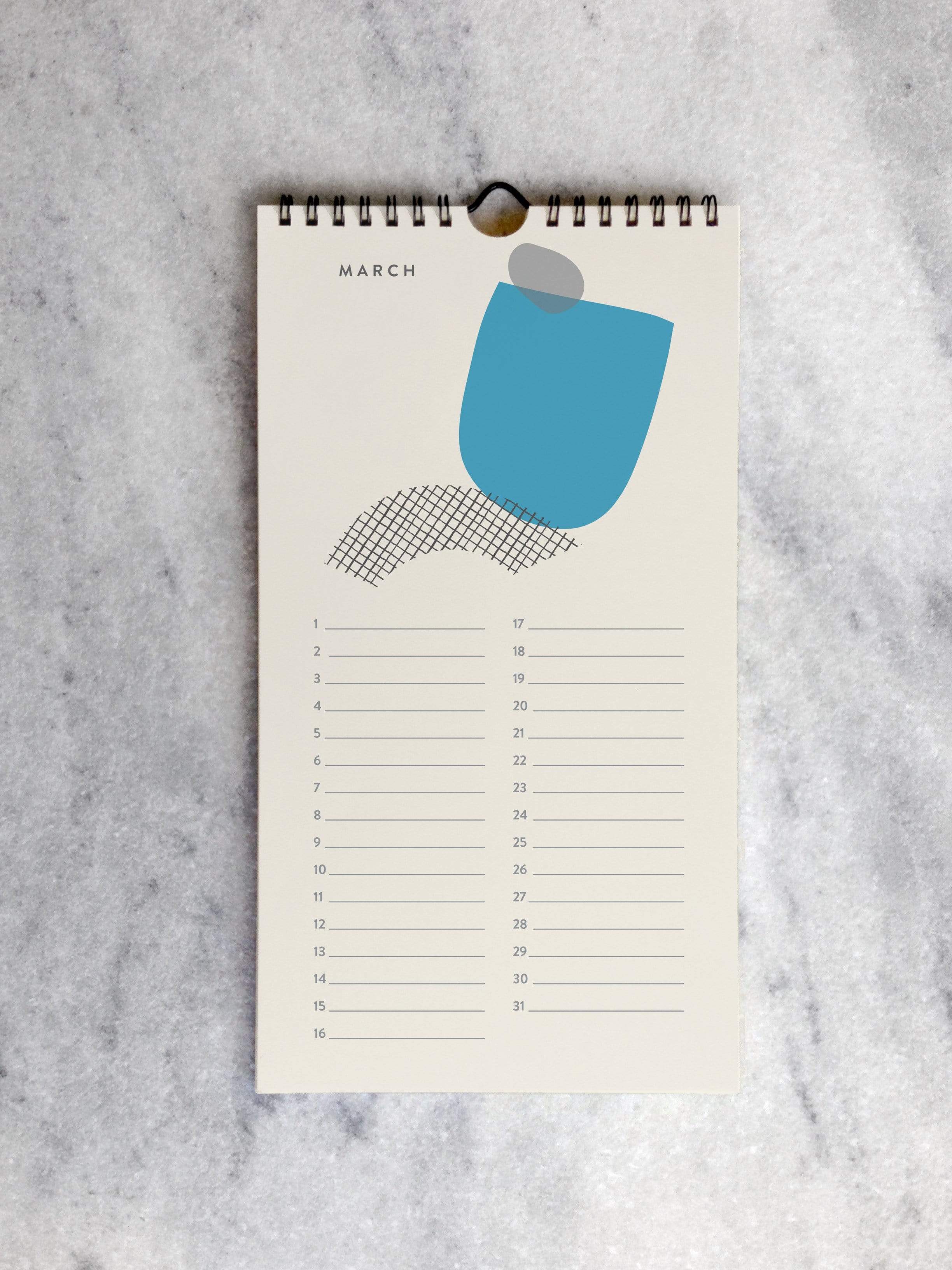 Calendar Favorite Story Abstract Art Celebration Calendar