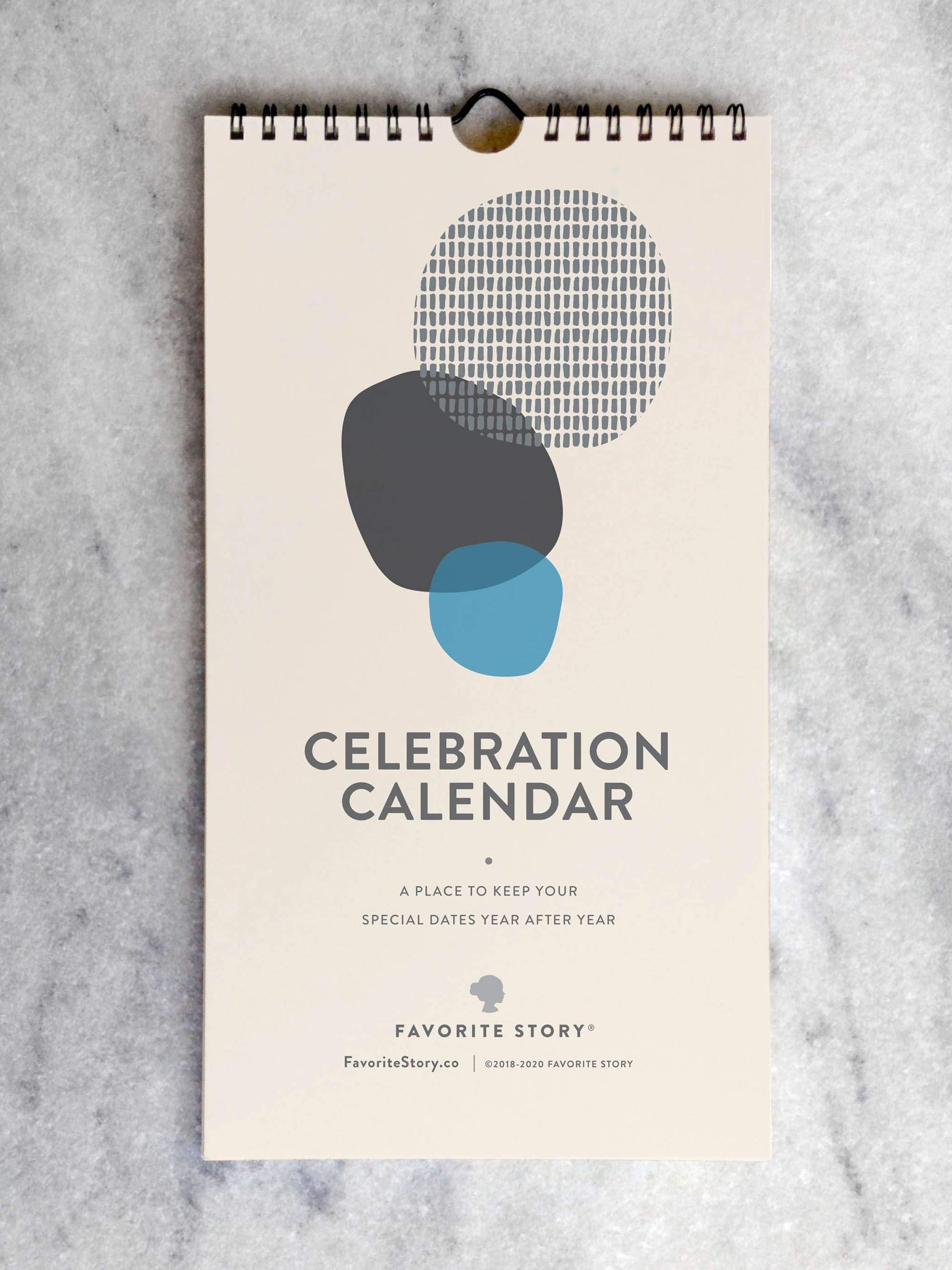 Calendar Favorite Story Abstract Art Celebration Calendar