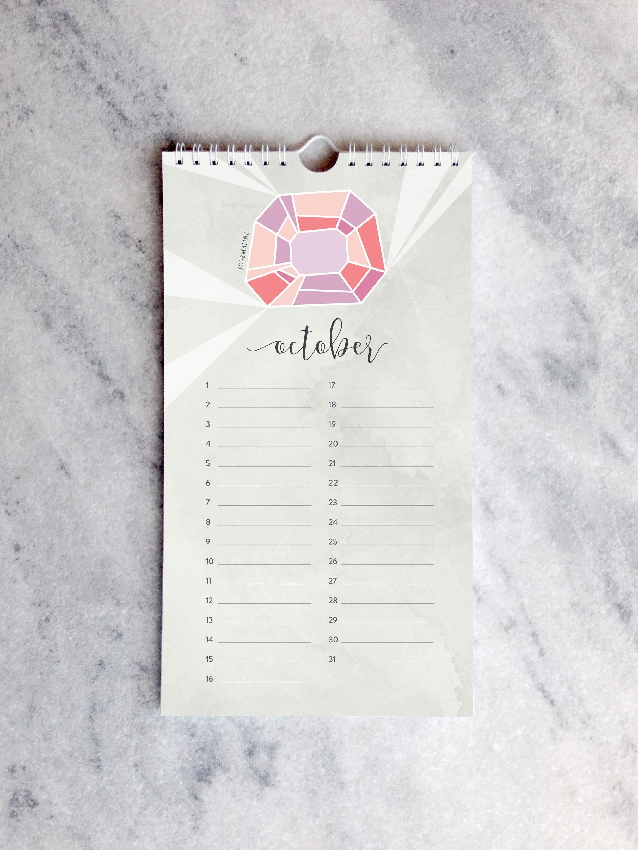 Calendar Favorite Story Birthstone Celebration Calendar