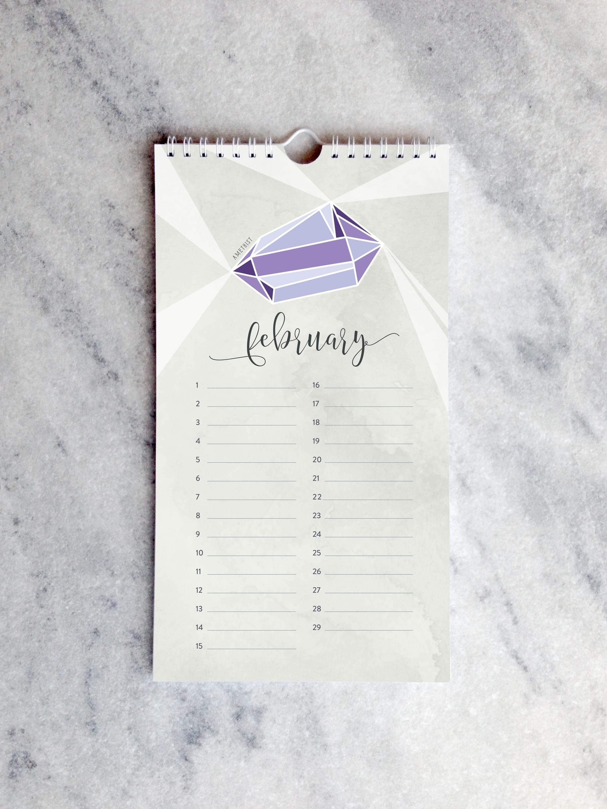 Calendar Favorite Story Birthstone Celebration Calendar