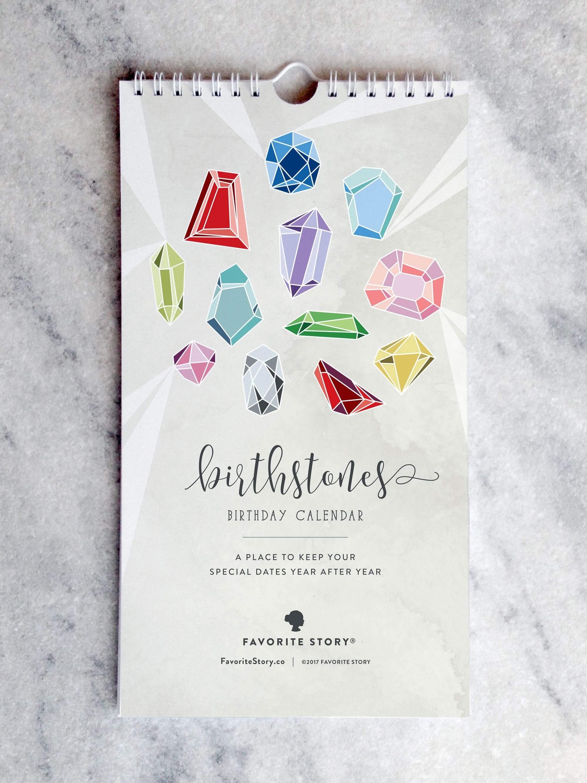 Calendar Favorite Story Birthstone Celebration Calendar